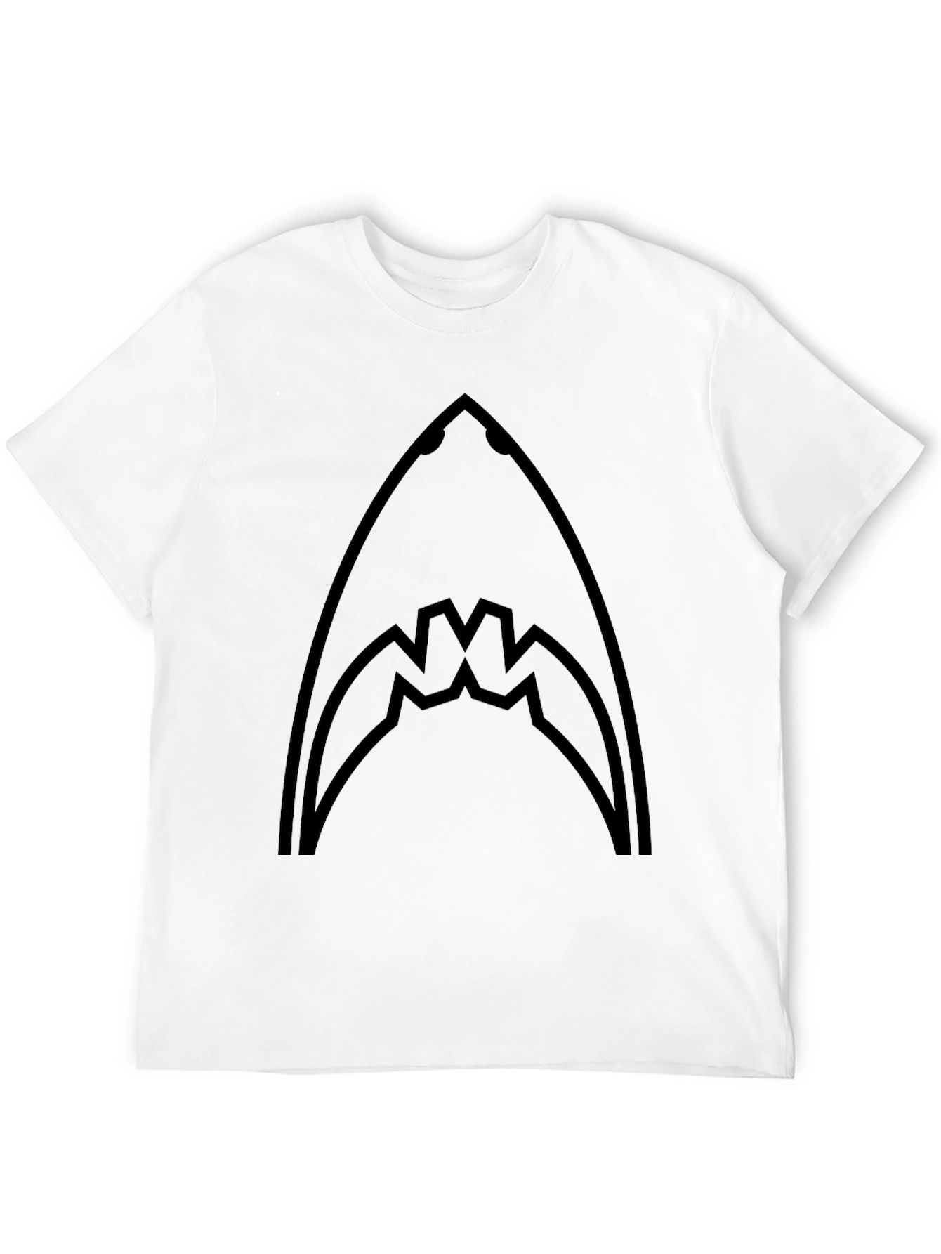 Shark Graphic Tee - Black Cotton T-Shirt