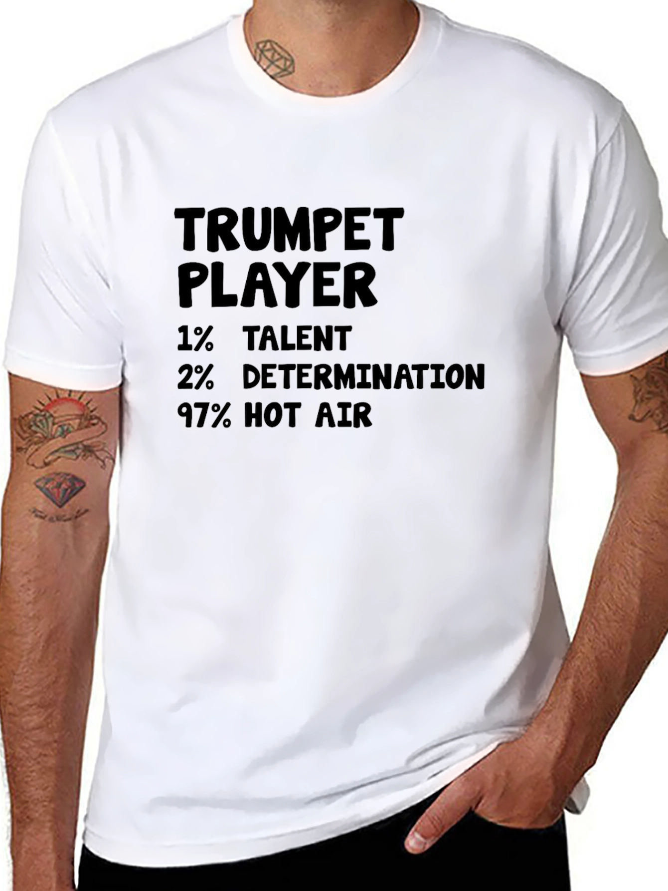 Trumpet Player Humor Graphic Tee
