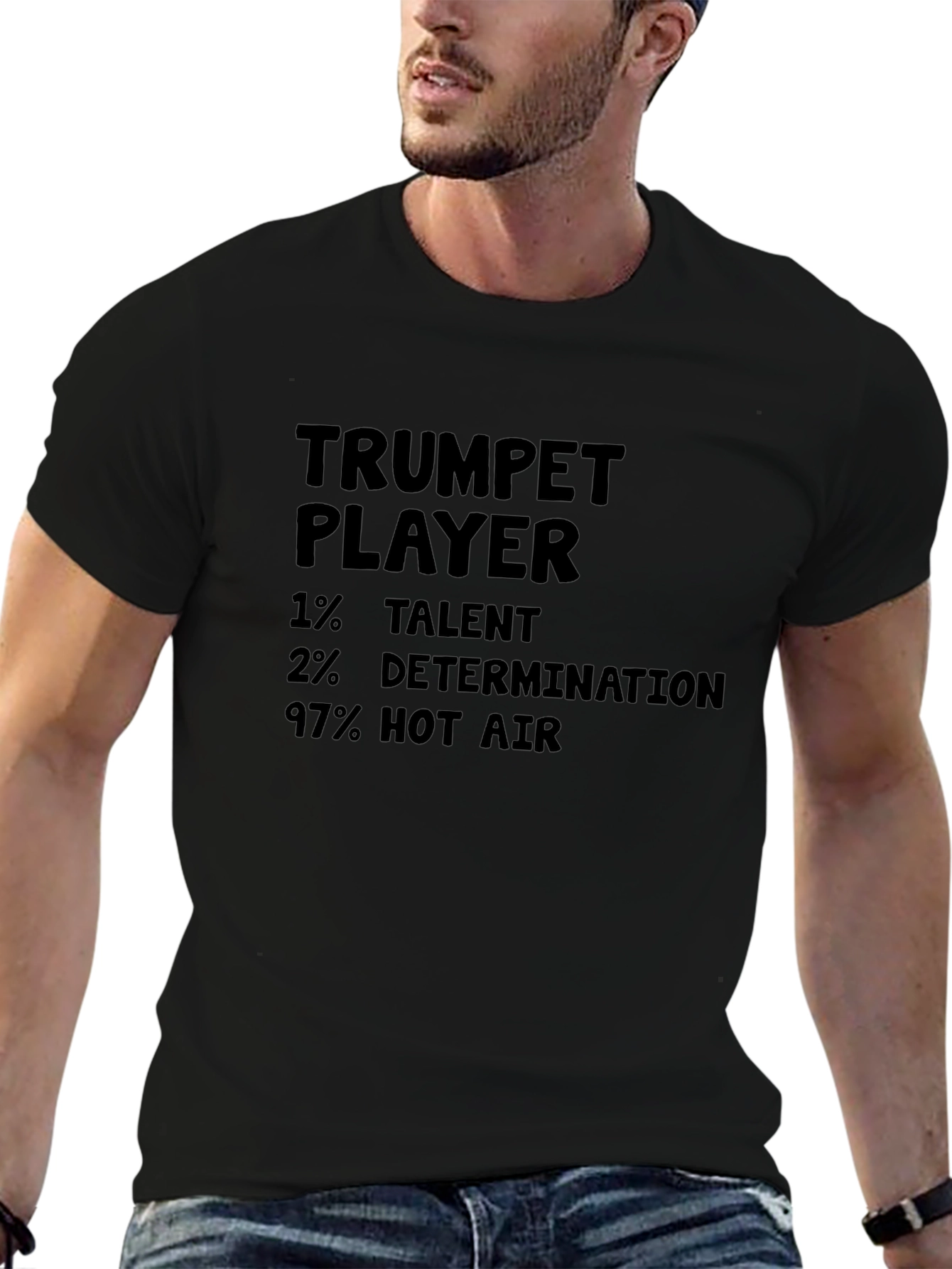 Trumpet Player Humor Graphic Tee
