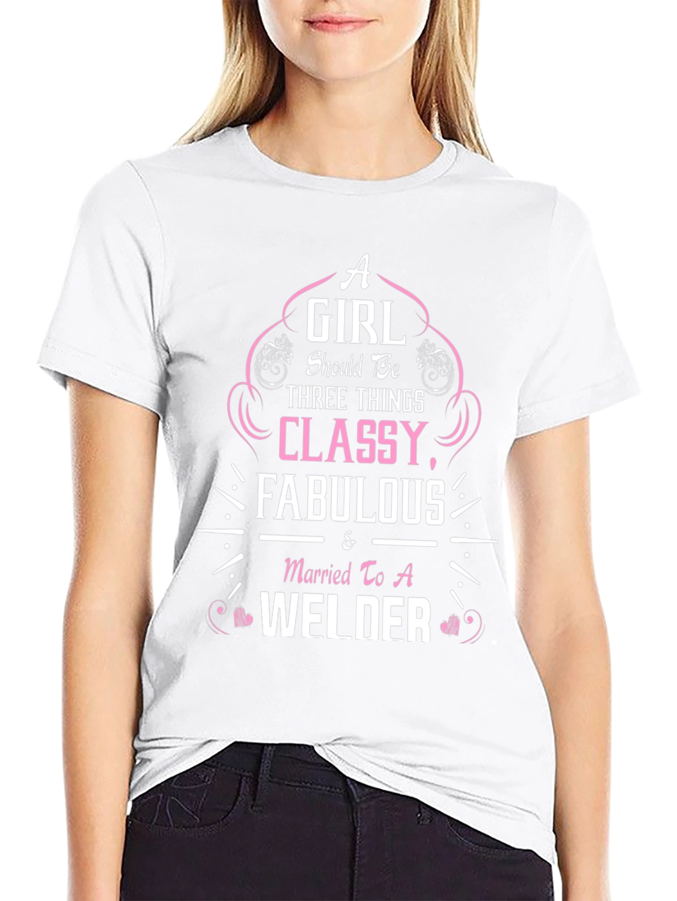 Classy Welder Wife T-Shirt - Black