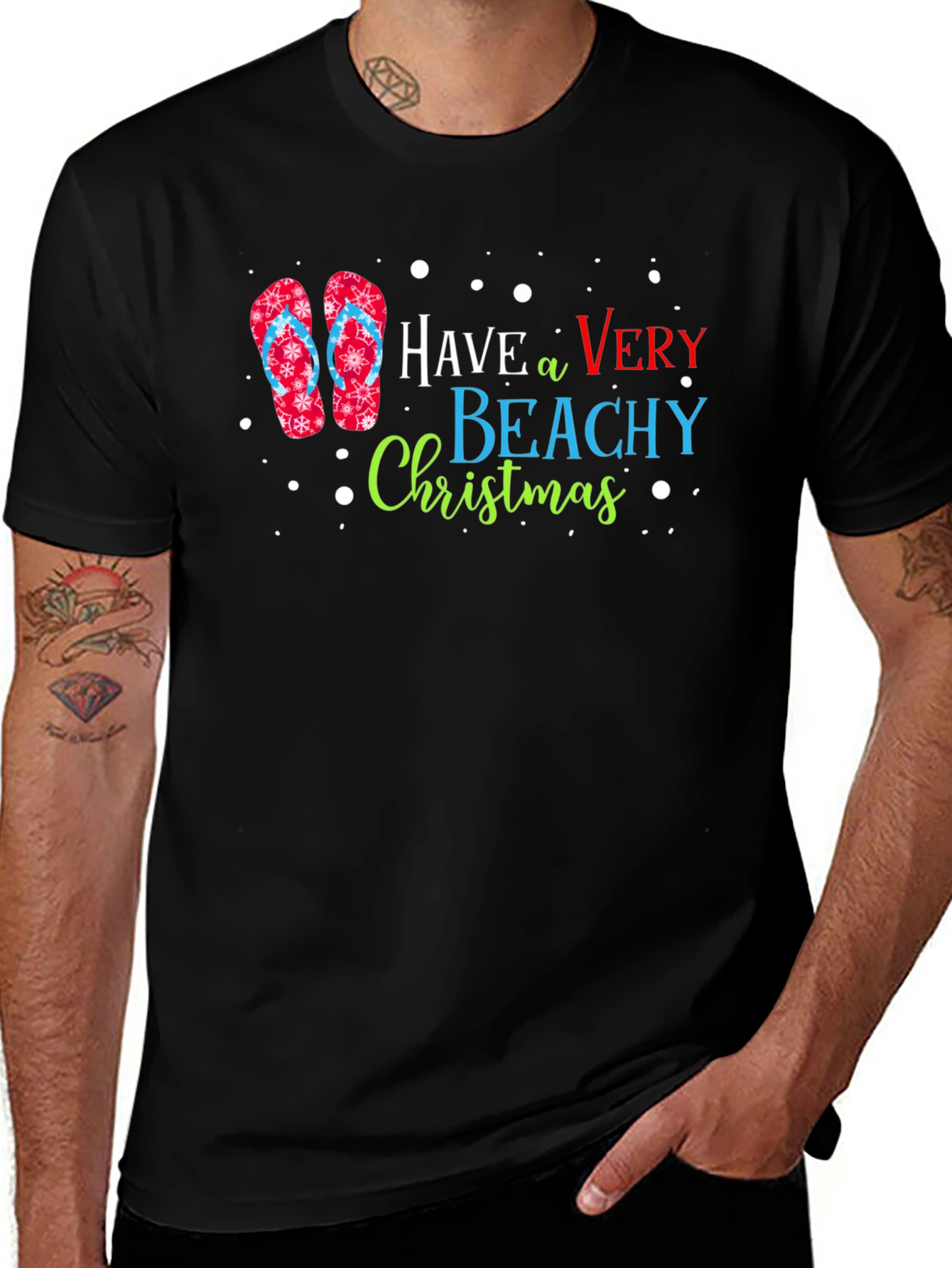 Beachy Christmas Graphic T-Shirt