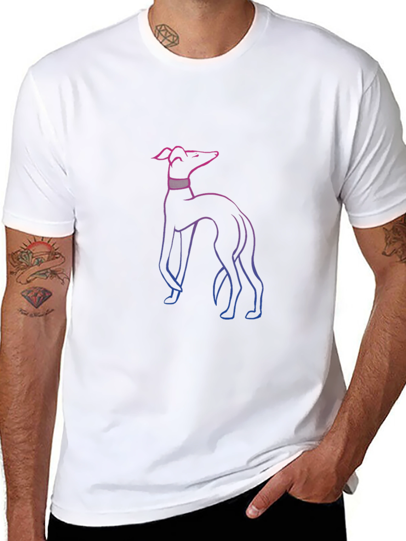 Bisexual Greyhound Graphic Tee - Stylish Comfort
