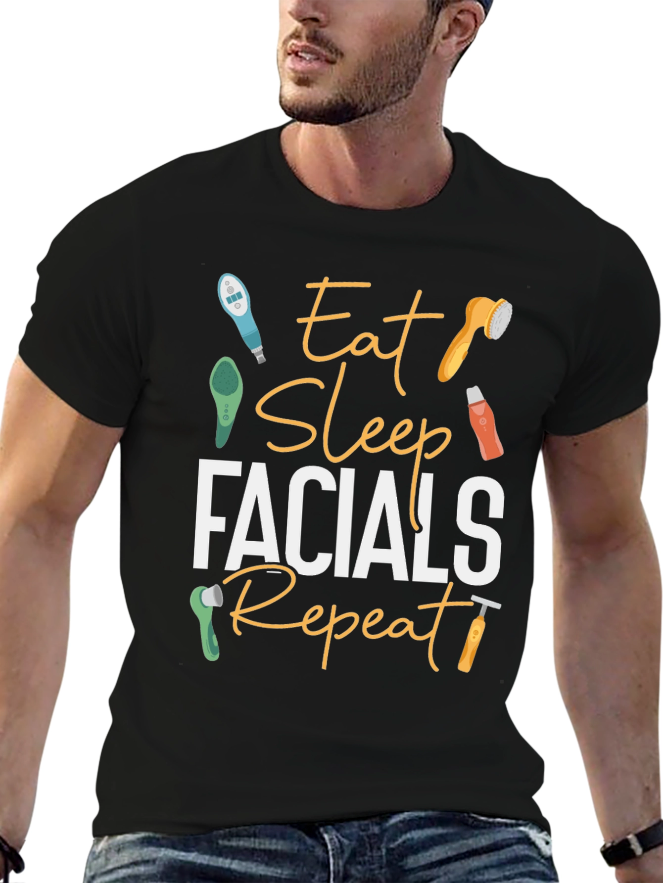 Eat Sleep Facials Repeat T-Shirt