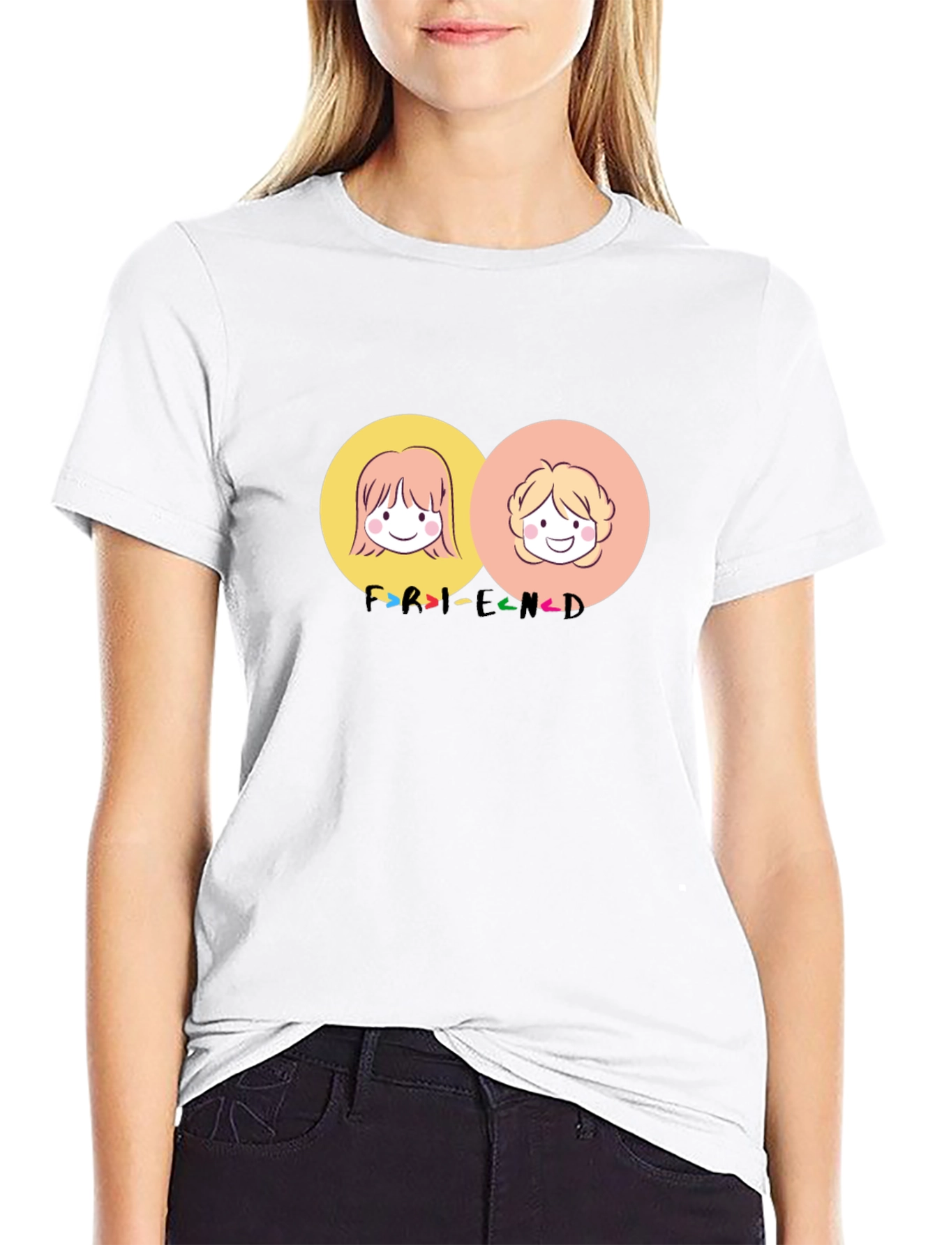 Friends Cartoon Graphic Tee - Best Friend T-Shirt