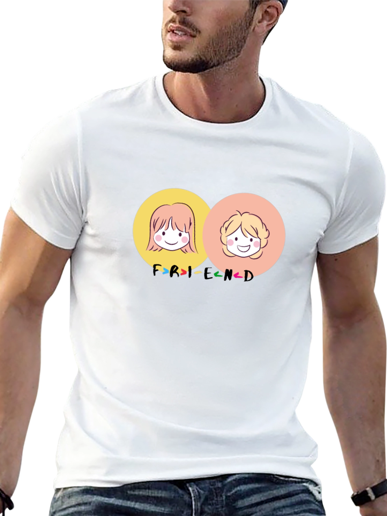 Friends Cartoon Graphic Tee - Best Friend T-Shirt
