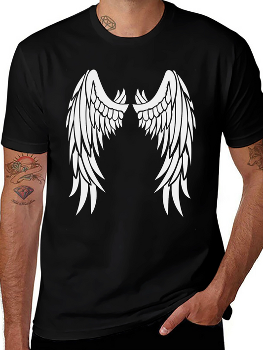 Angel Wing Graphic Tee - Black