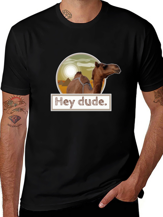 Hey Dude Camel Graphic Tee - Mens Black T-Shirt