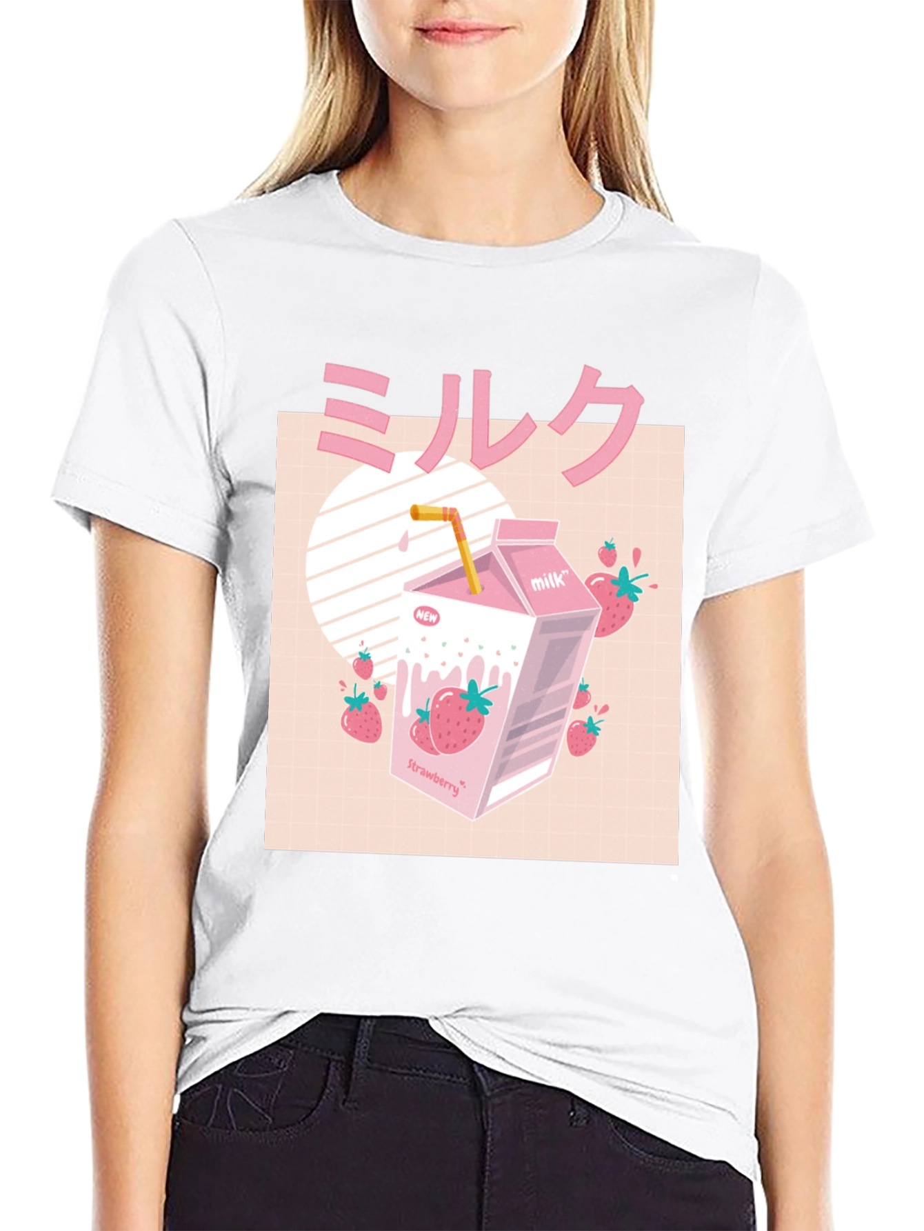 Strawberry Milk T-Shirt - Japanese Aesthetic