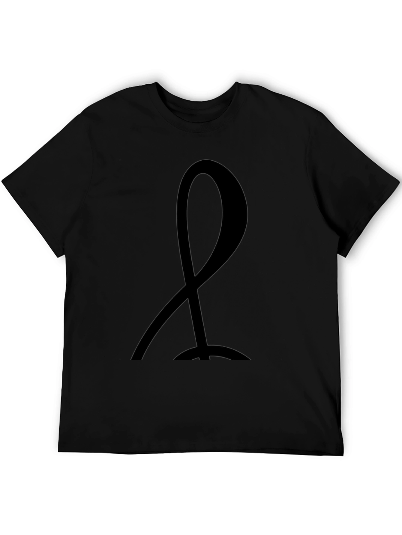 Minimalist Black Ribbon Graphic Tee - Unisex