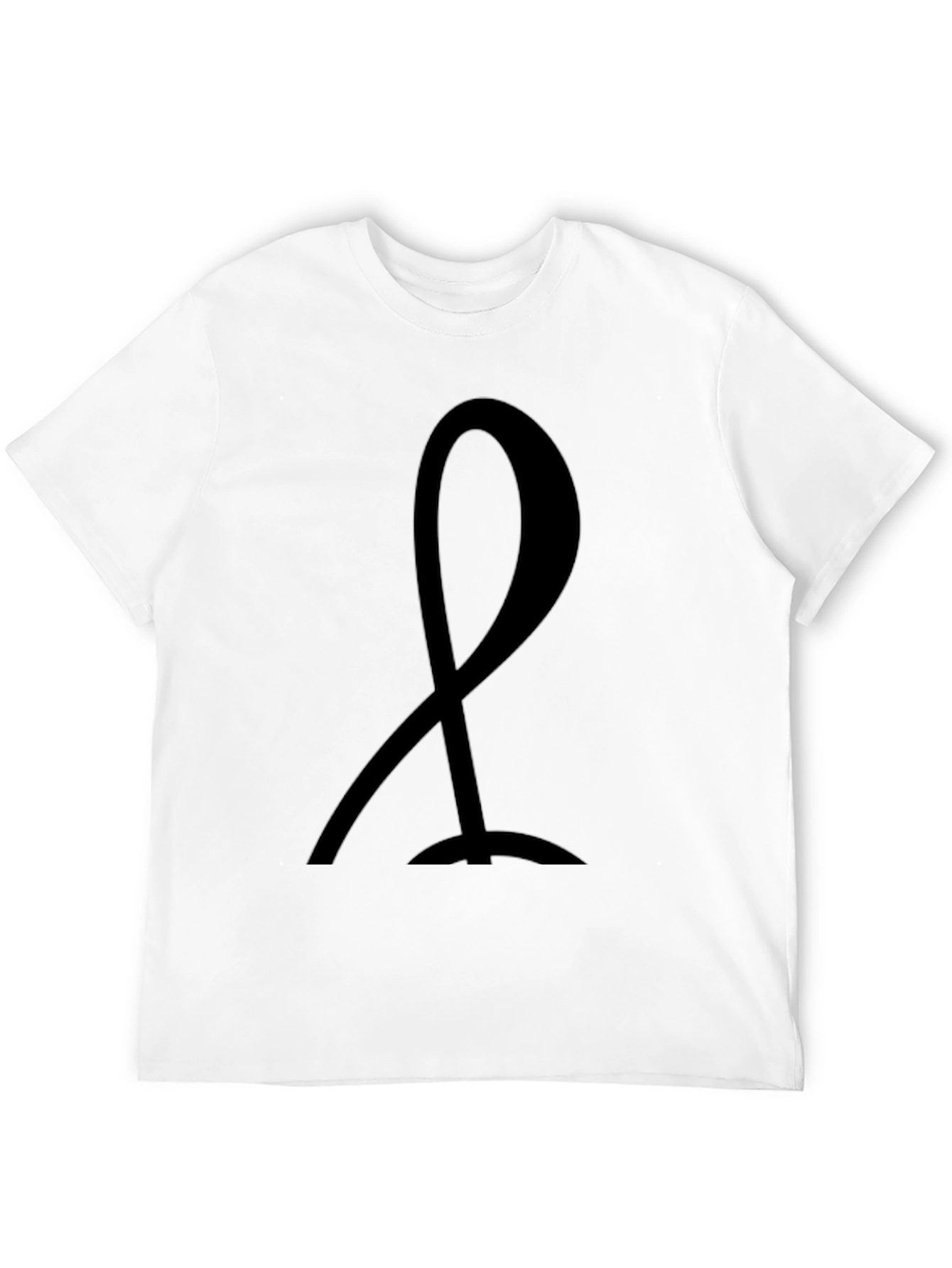 Minimalist Black Ribbon Graphic Tee - Unisex