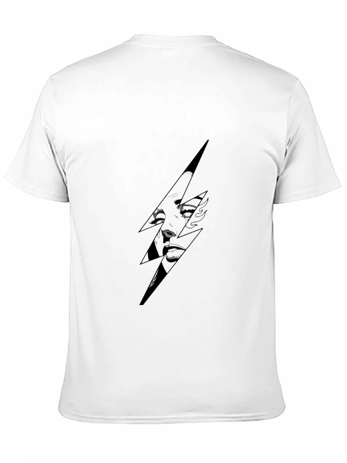 Stylish Black T-Shirt with Lightning Bolt Graphic