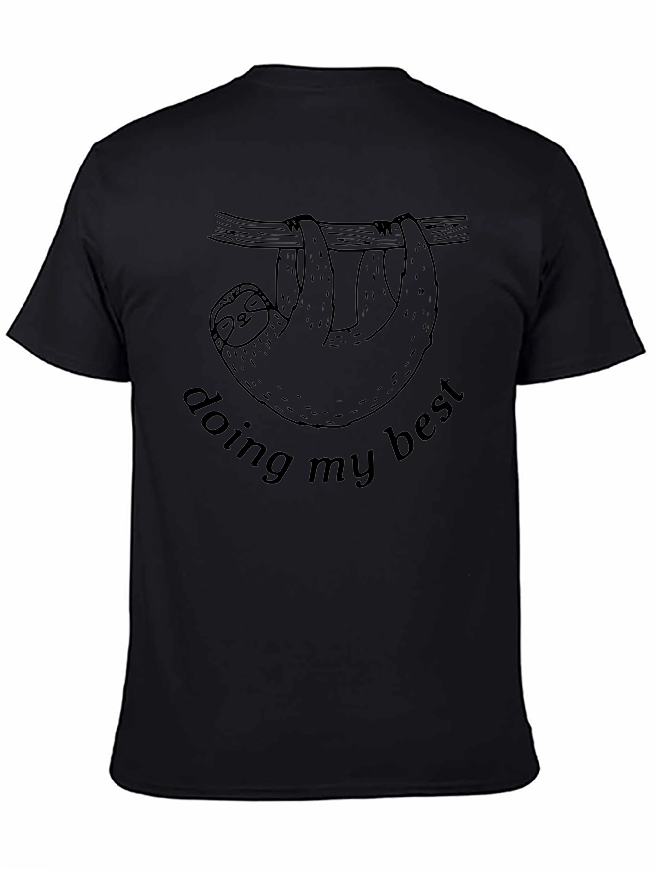 Doing My Best Sloth Graphic Tee - Black