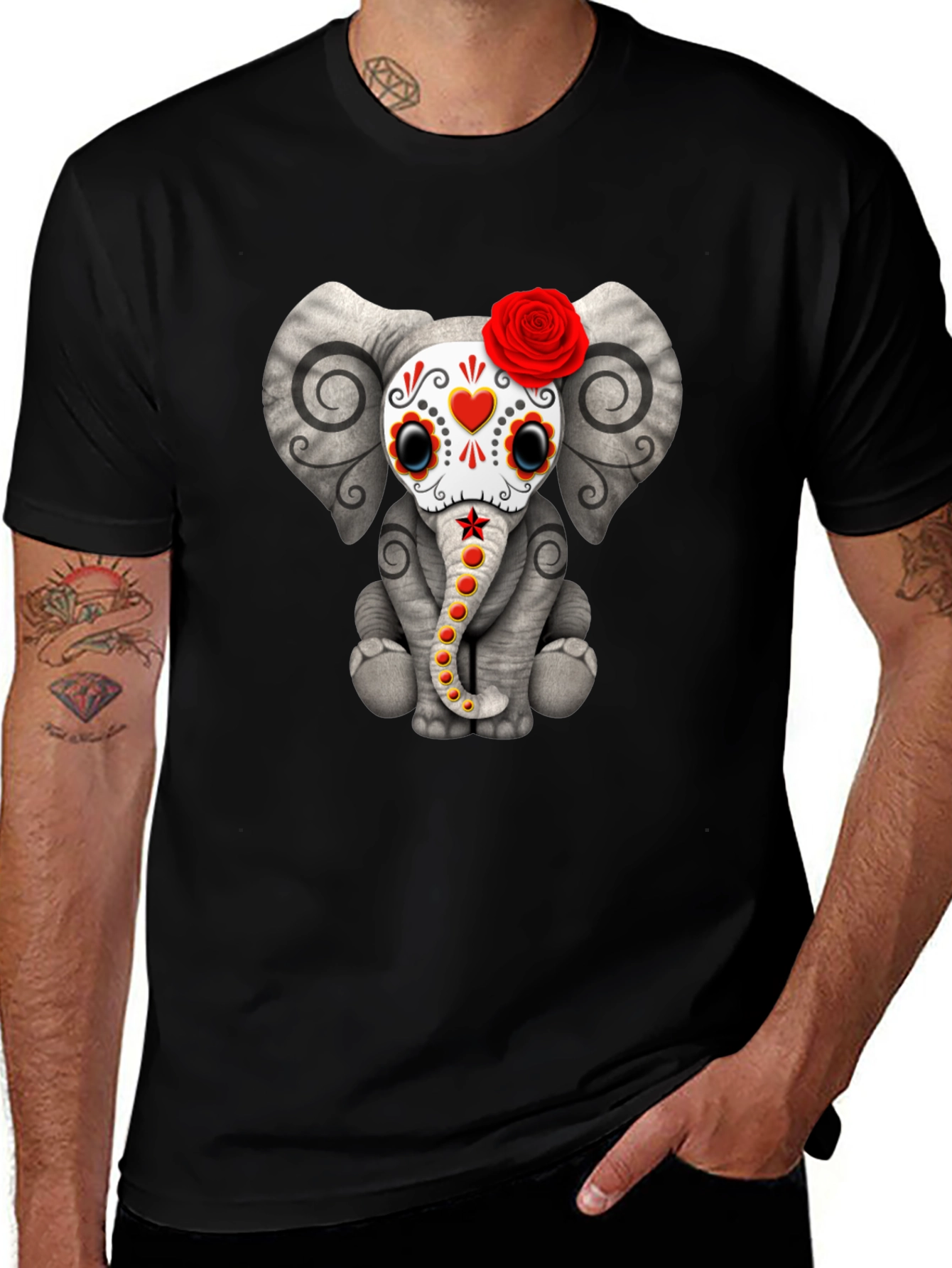 Elephant Sugar Skull T-Shirt