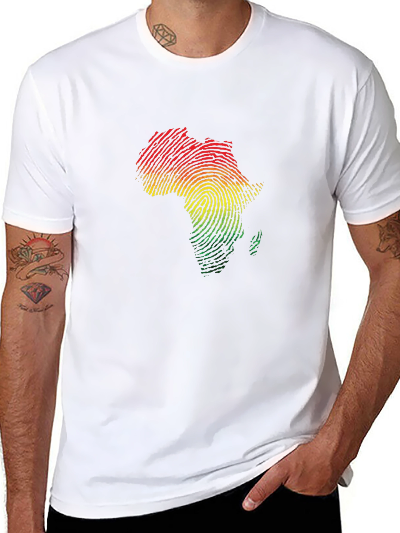 Africa Fingerprint T-Shirt - Black Pride Tee