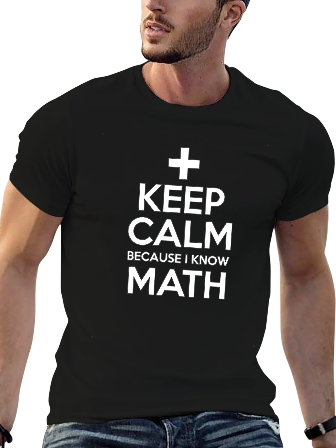 Keep Calm I Know Math Black T-Shirt