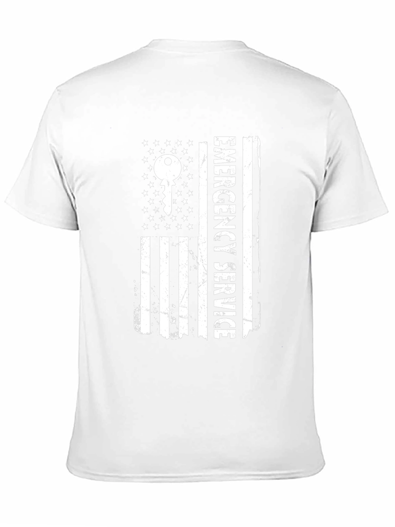 Emergency Service Key American Flag Graphic Tee