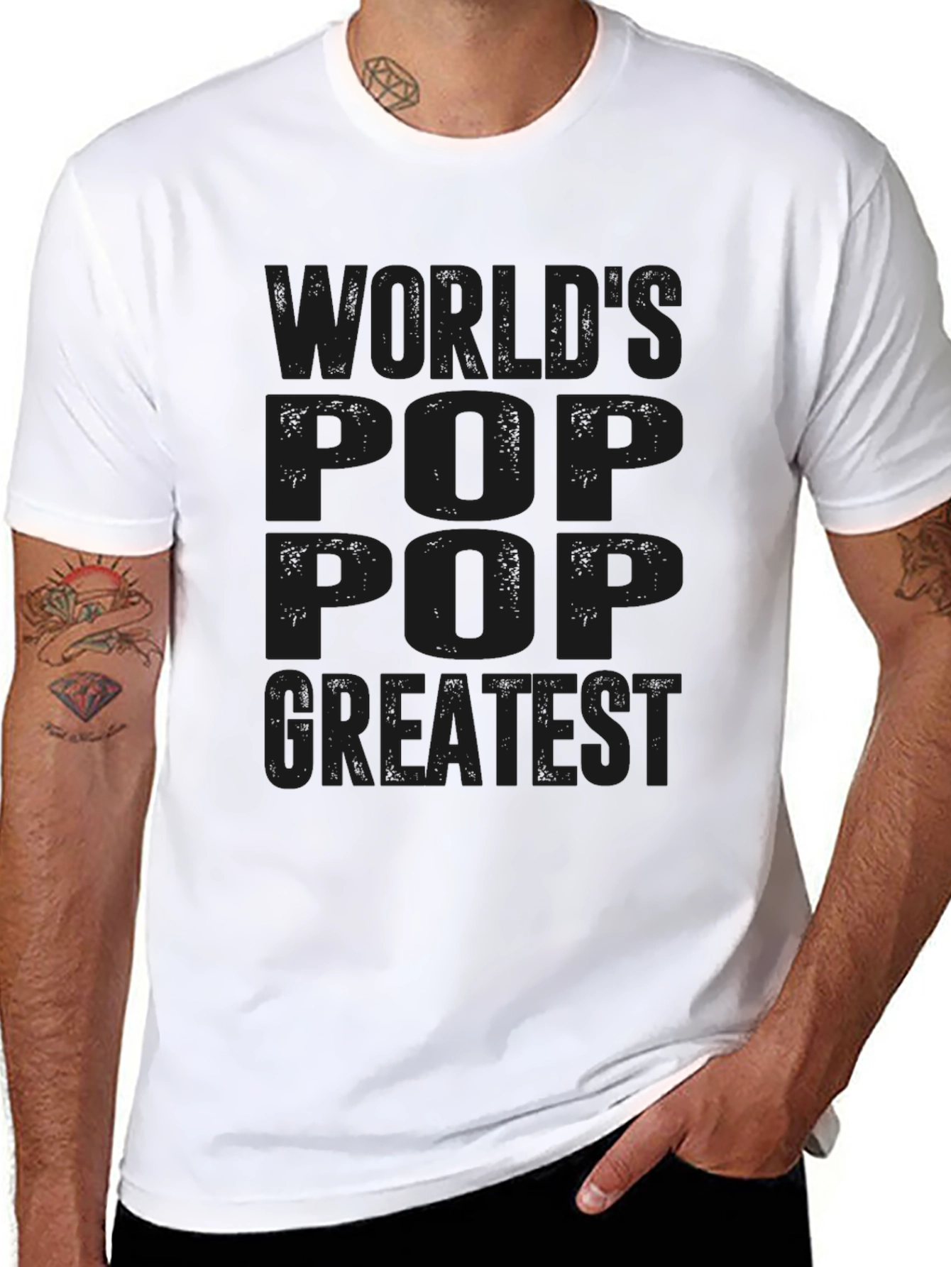 Worlds Greatest Pop Pop Black T-Shirt