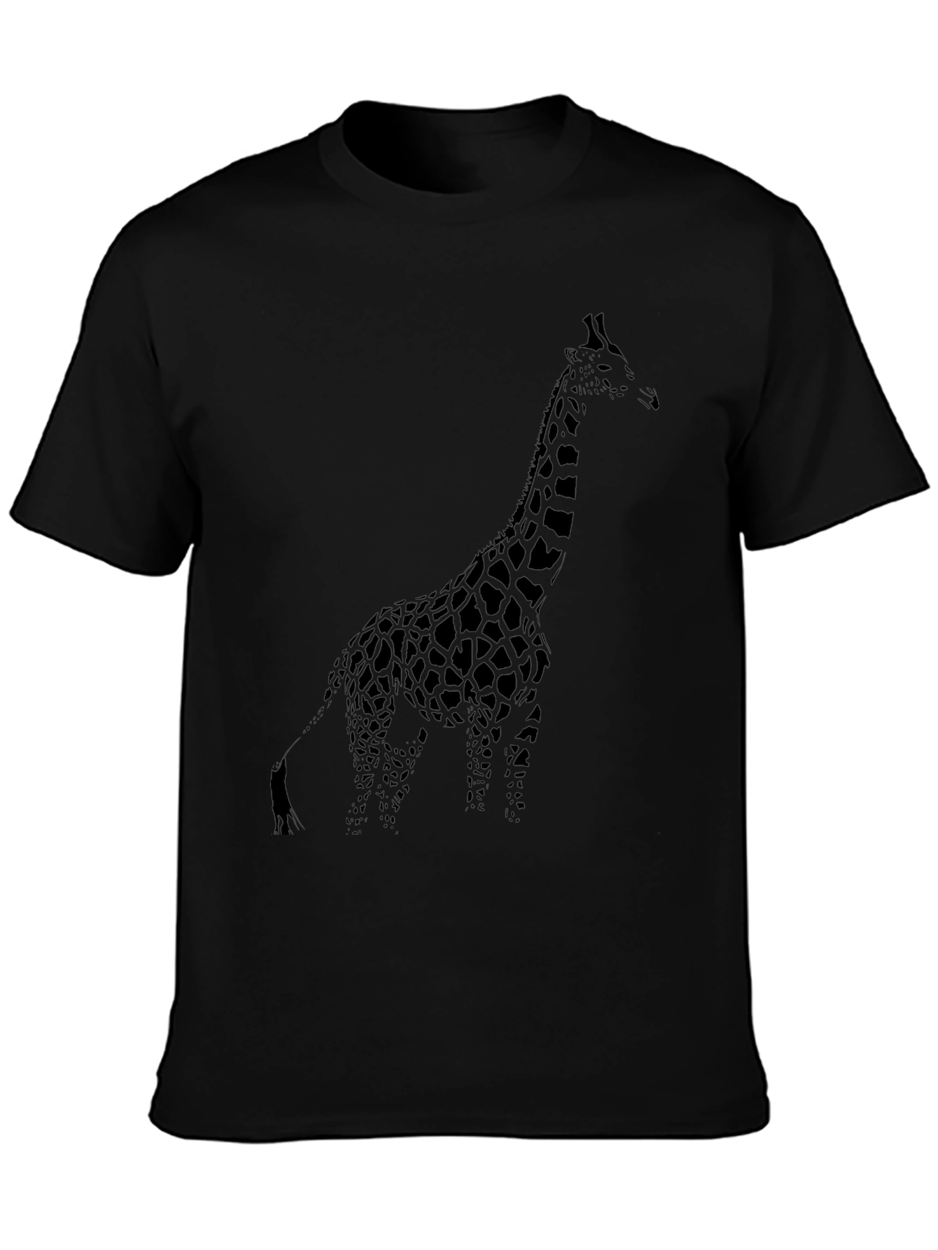 Giraffe Graphic Black Tee