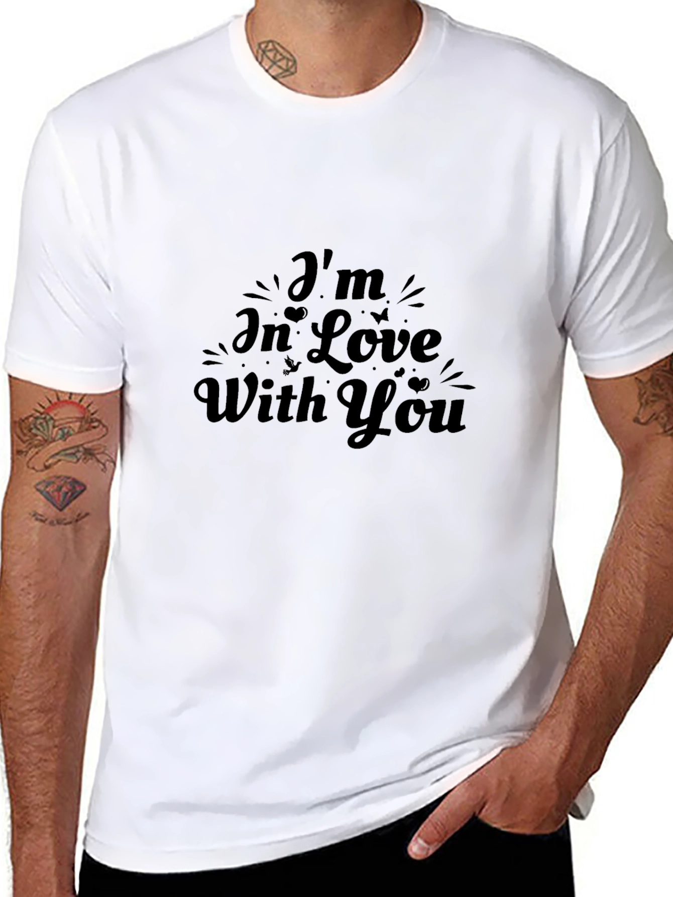 Im In Love With You Graphic Tee - Black