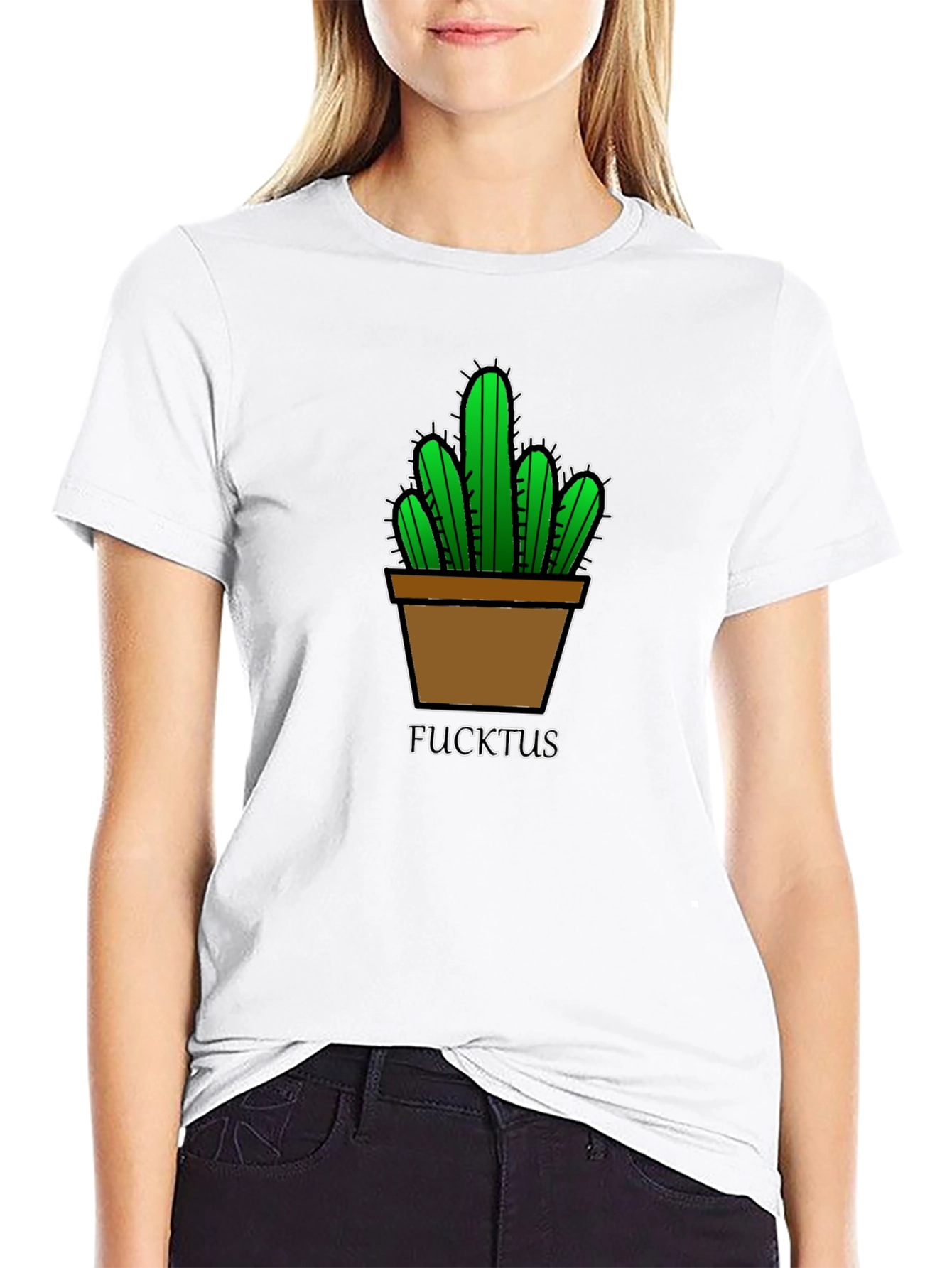FUCKTUS Cactus Graphic Tee - Funny Novelty T-Shirt