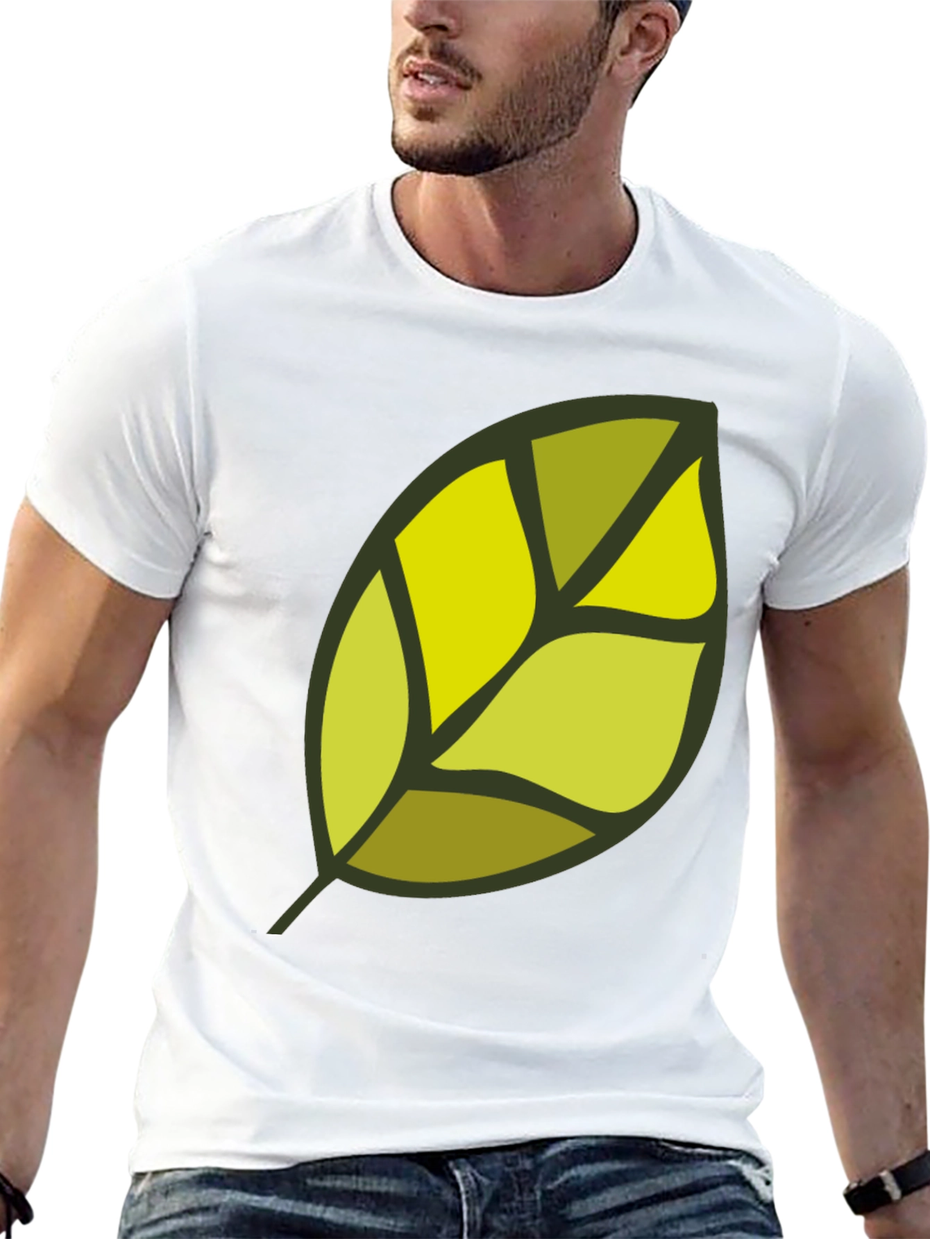 Leaf Graphic Black T-Shirt