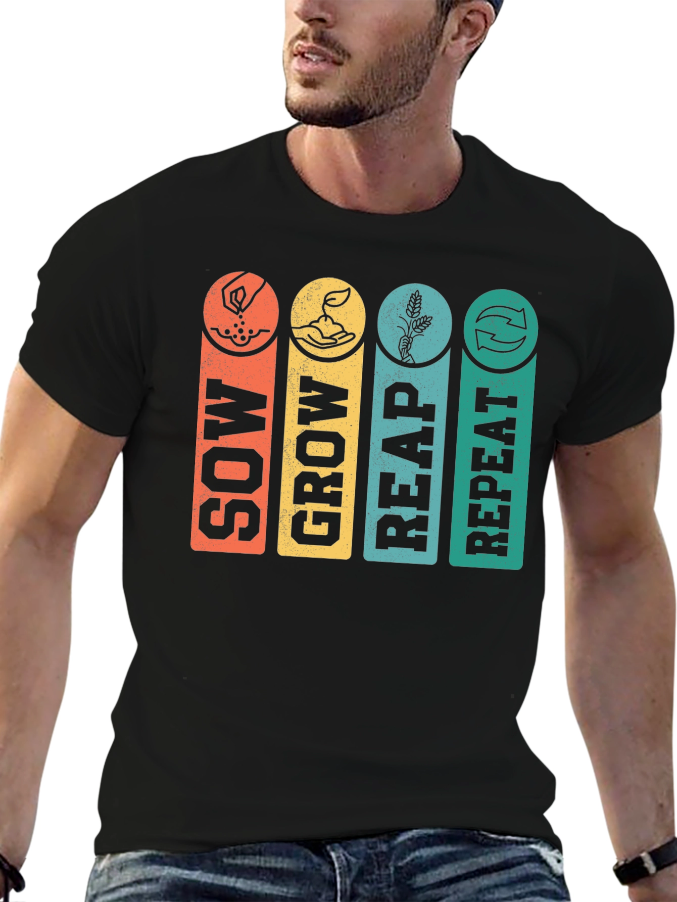 Sow Grow Reap Repeat Graphic Tee