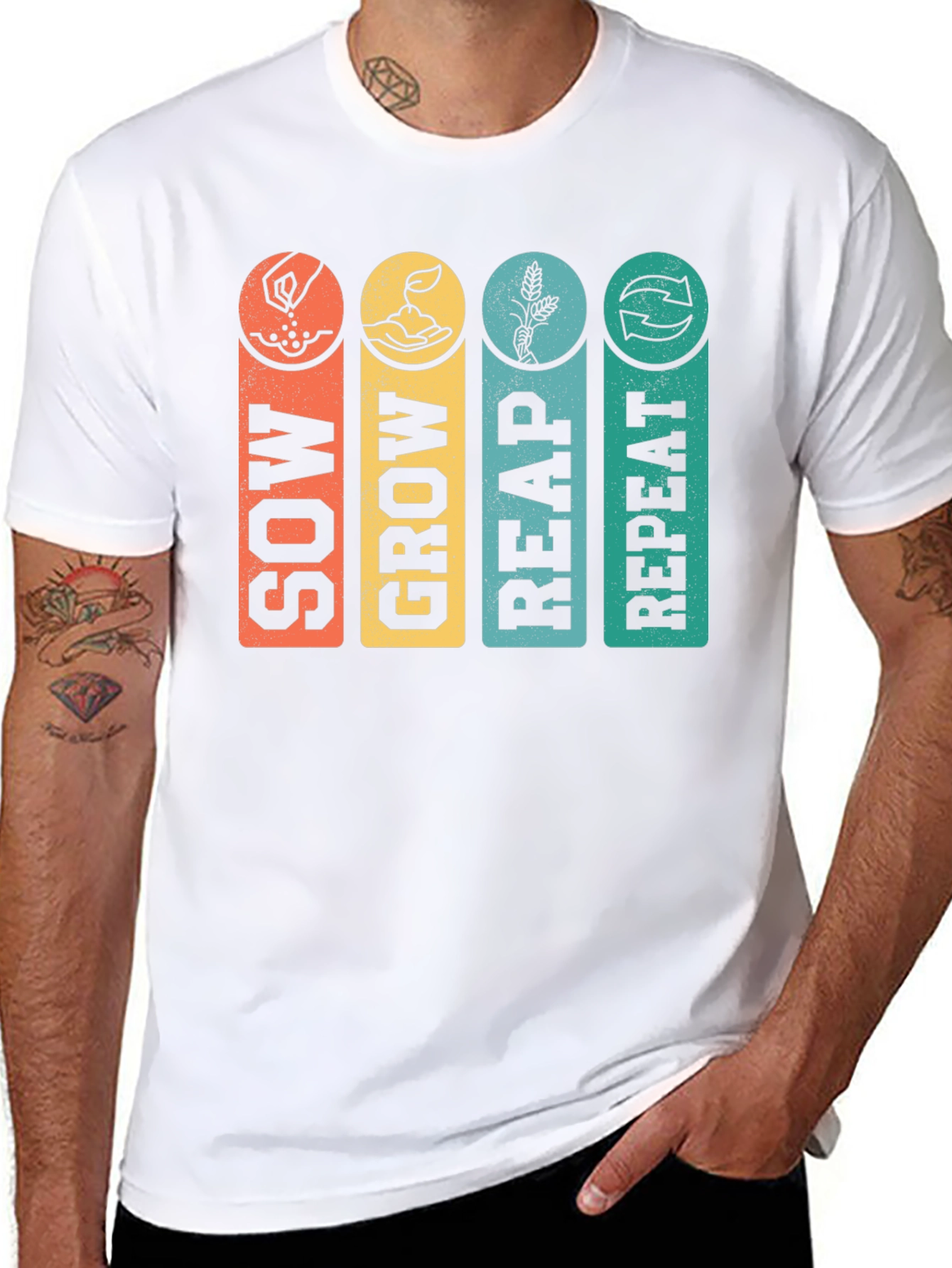 Sow Grow Reap Repeat Graphic Tee