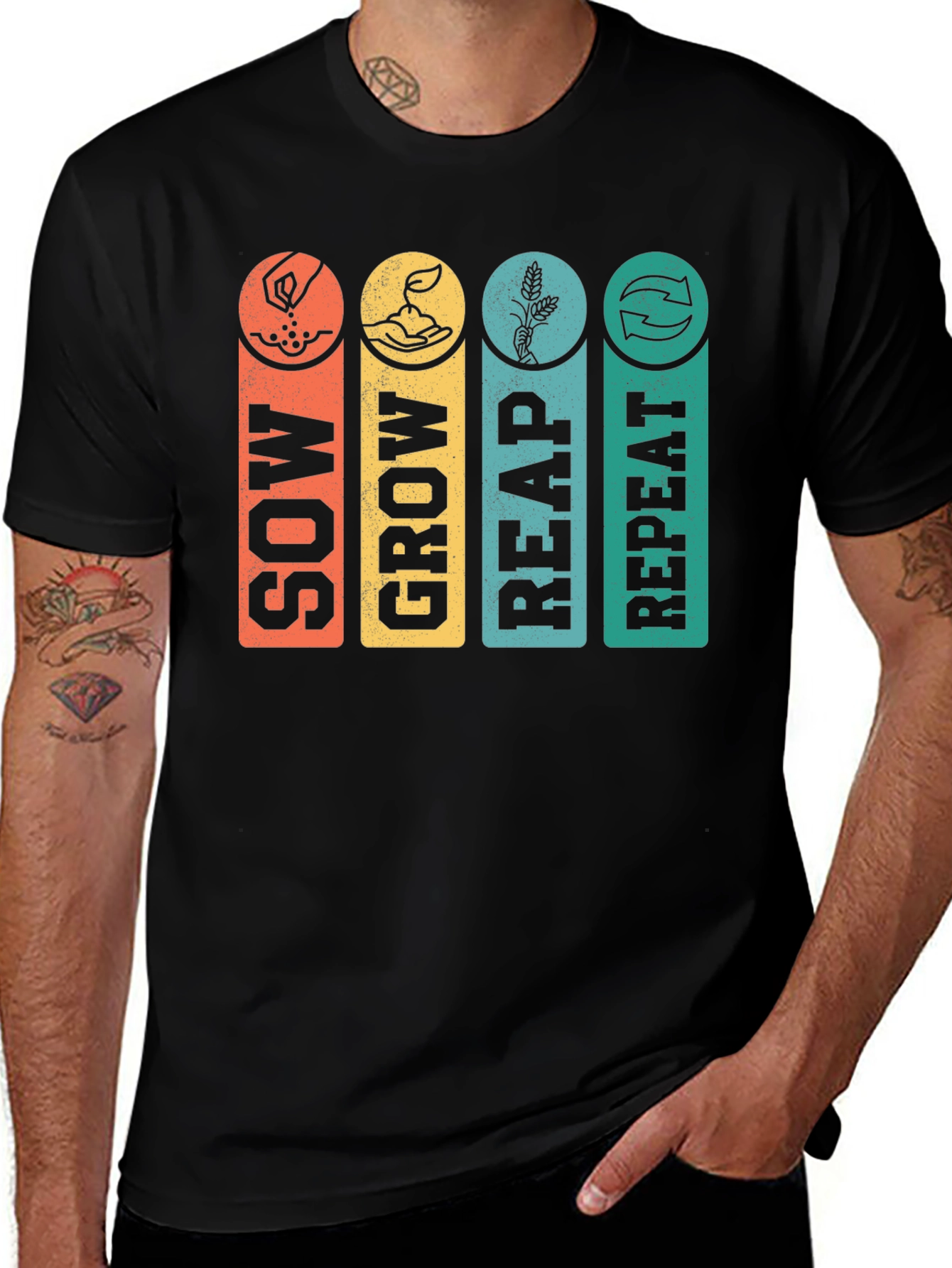 Sow Grow Reap Repeat Graphic Tee
