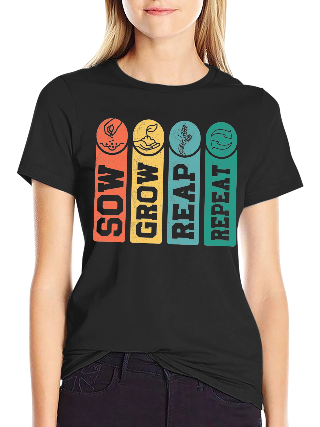 Sow Grow Reap Repeat Graphic Tee