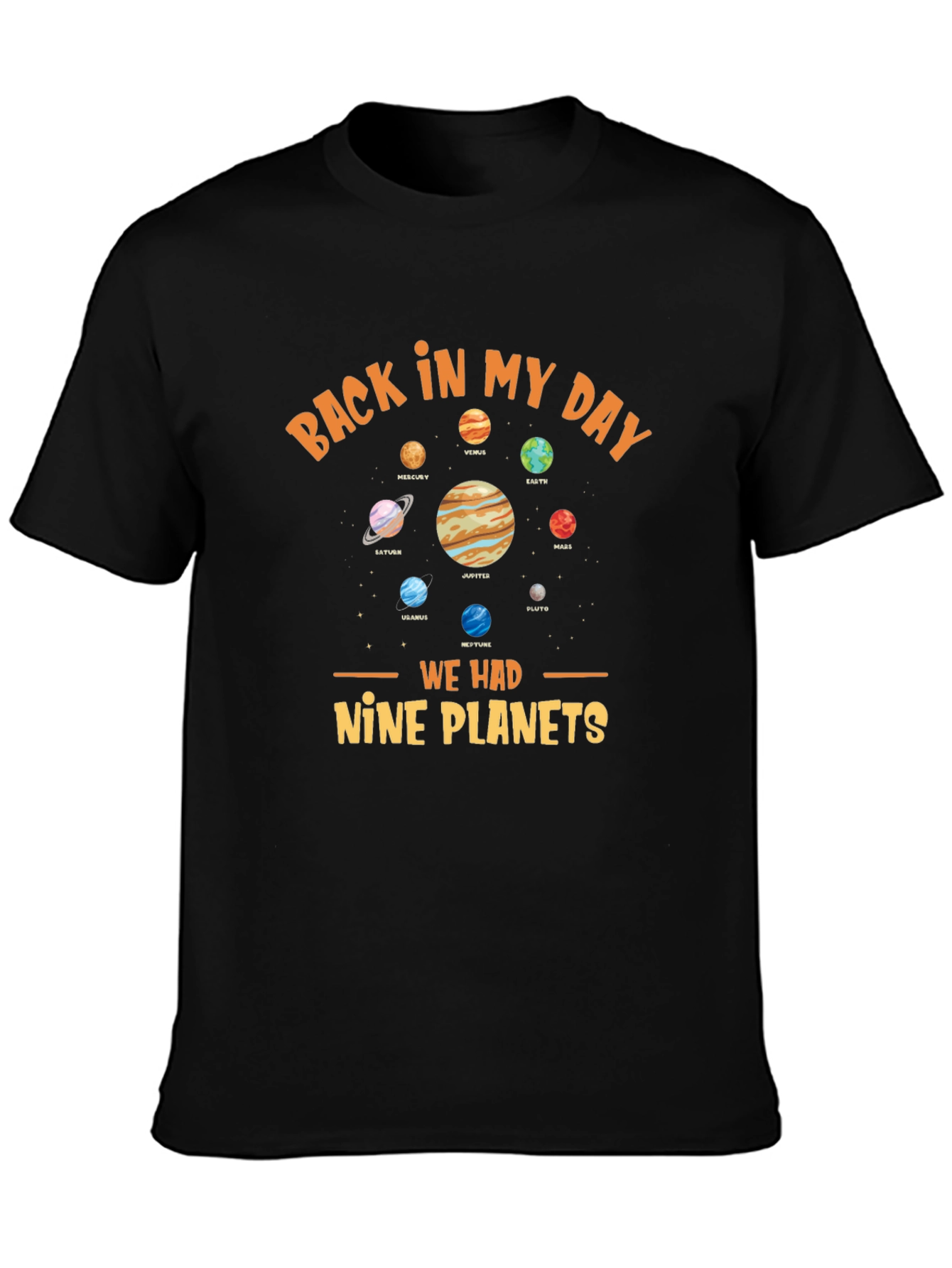 Back In My Day Nine Planets Graphic Tee
