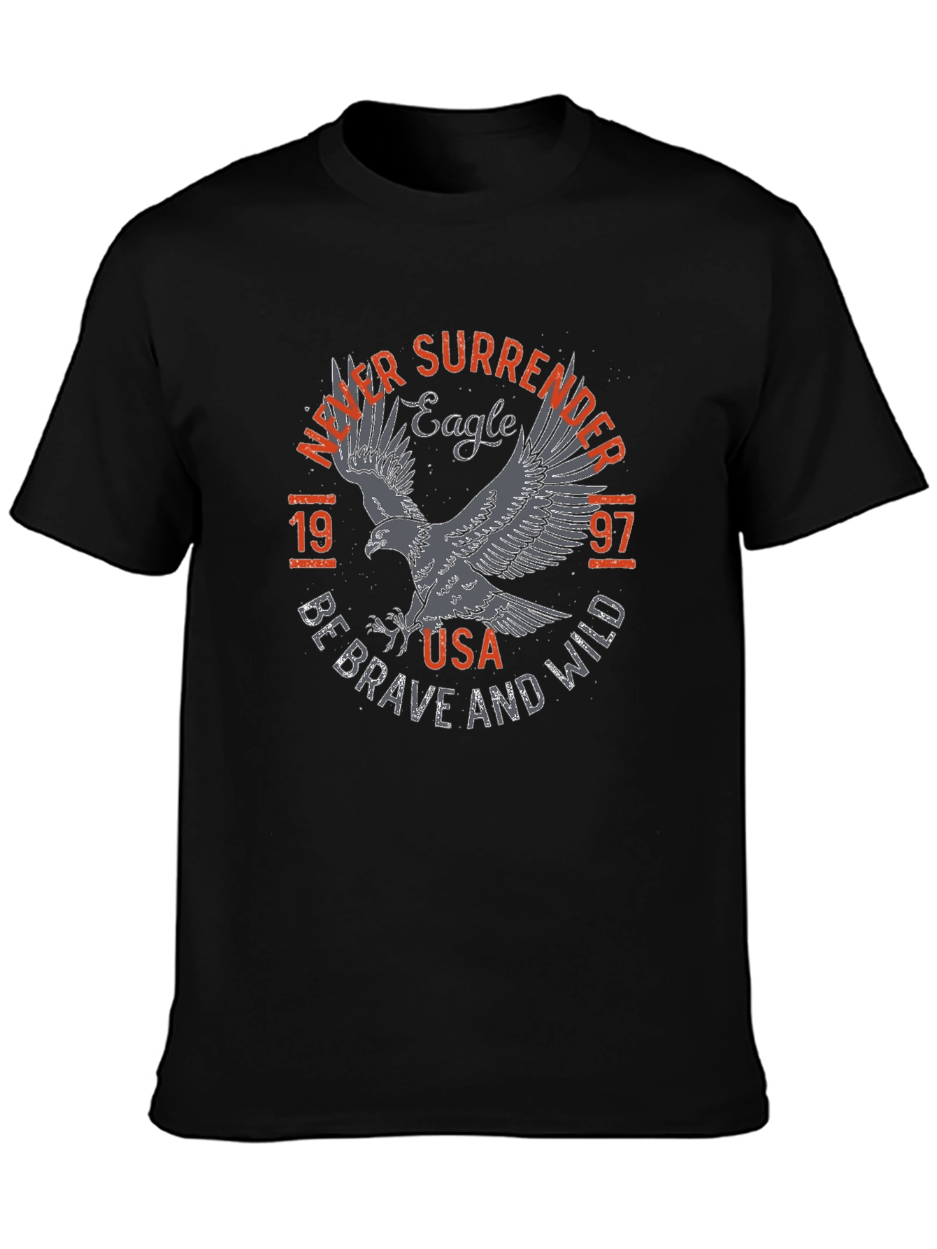 Patriotic Eagle Graphic T-Shirt - Never Surrender