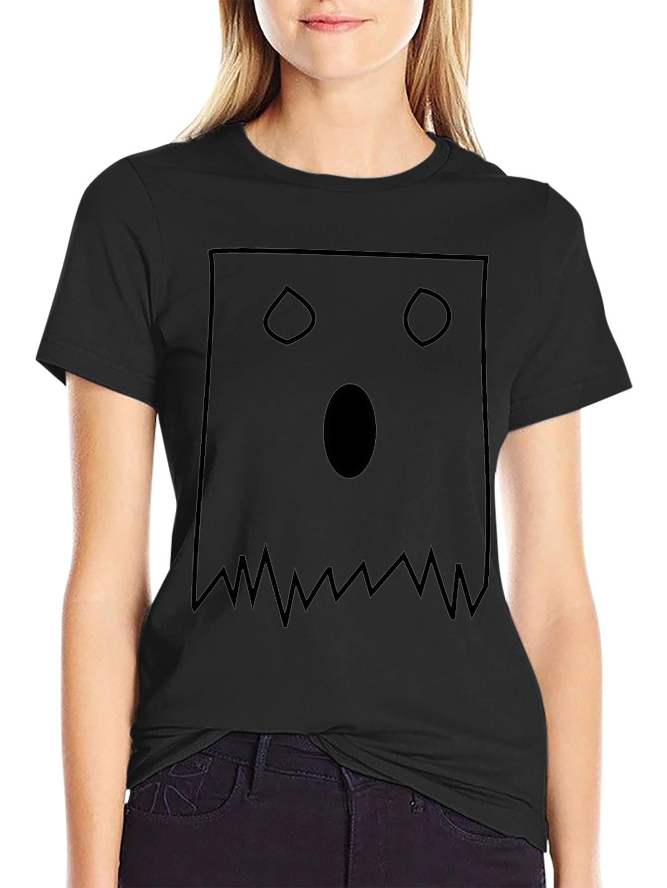 Spooky Ghost Face T-Shirt - Halloween Apparel
