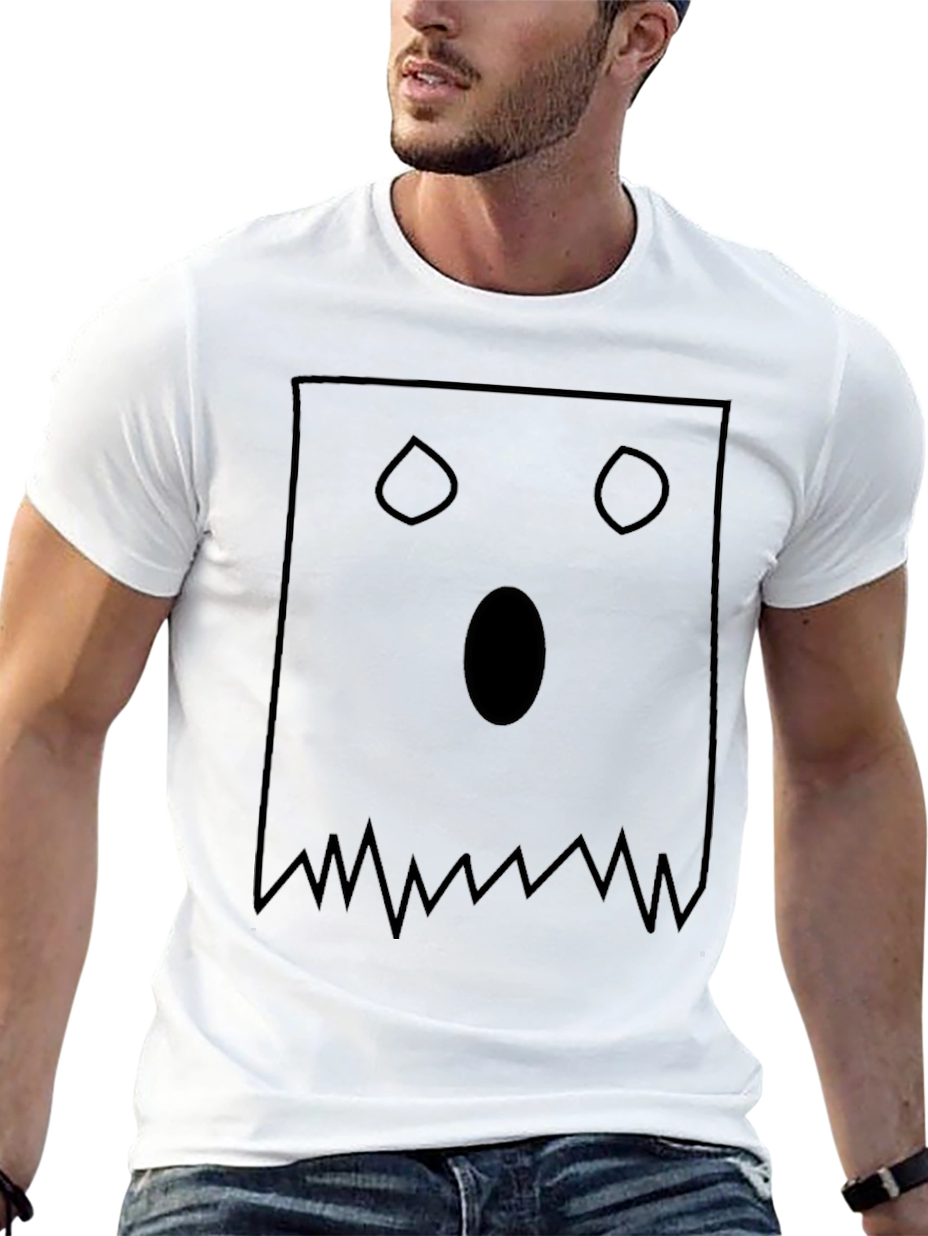 Spooky Ghost Face T-Shirt - Halloween Apparel