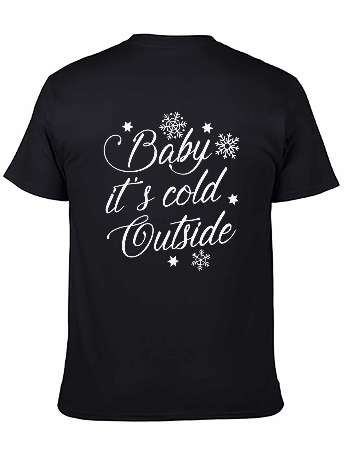 Baby its Cold Outside Black Graphic Tee