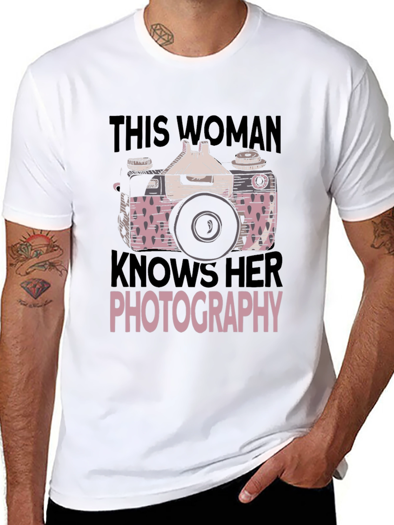 Womens Photography T-Shirt - Camera Graphic Tee