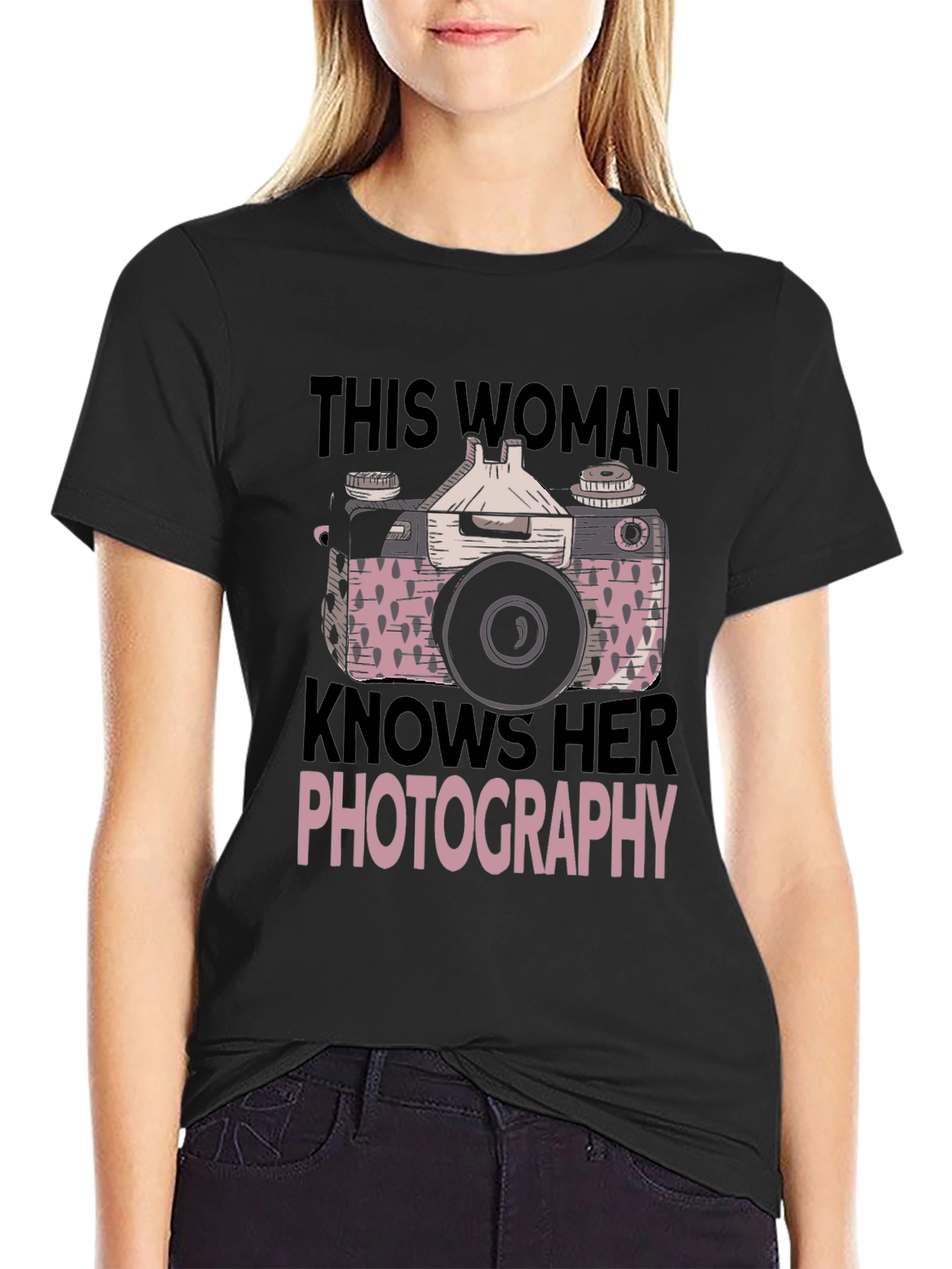 Womens Photography T-Shirt - Camera Graphic Tee