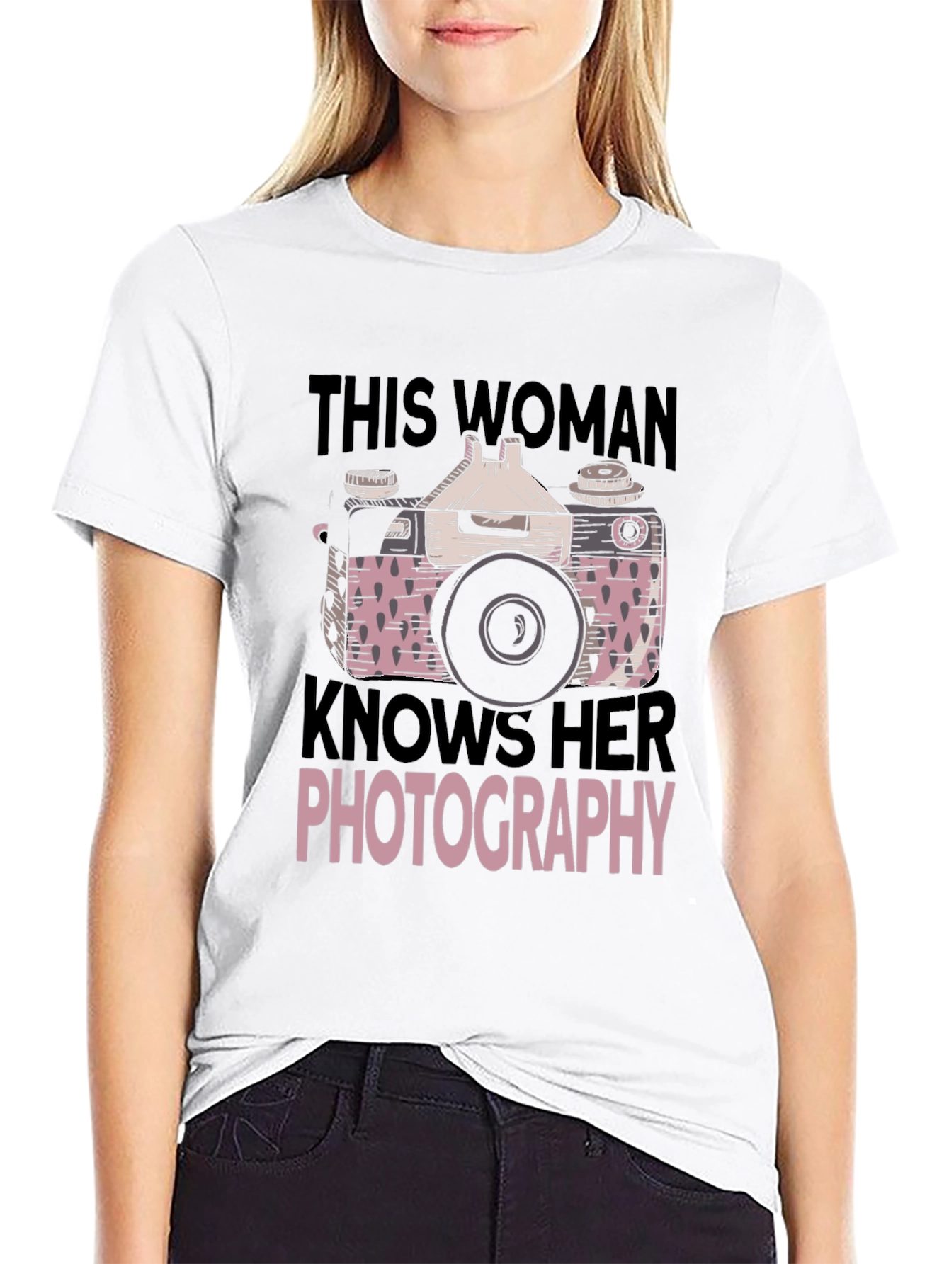 Womens Photography T-Shirt - Camera Graphic Tee