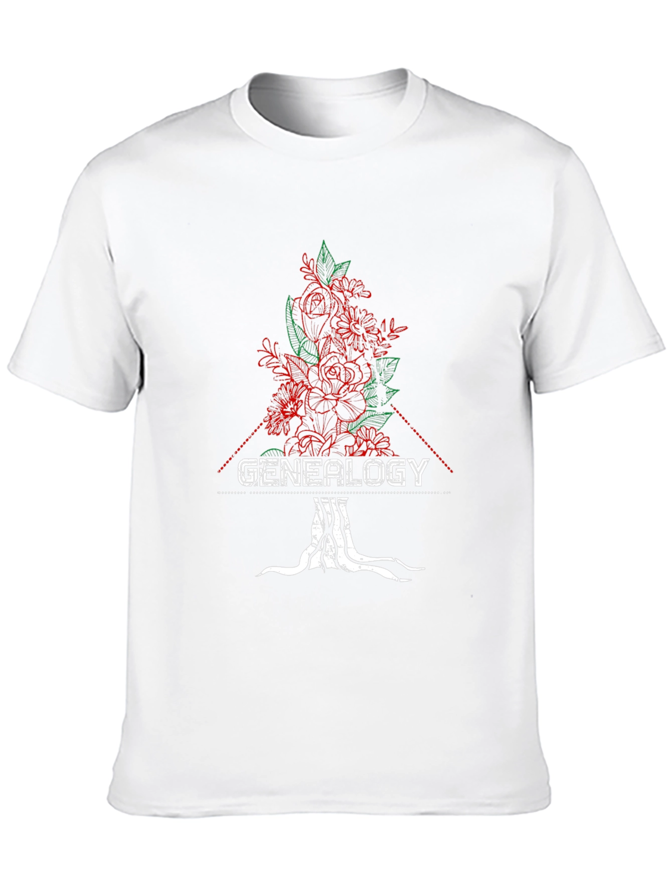 Genealogy Floral Tree T-Shirt