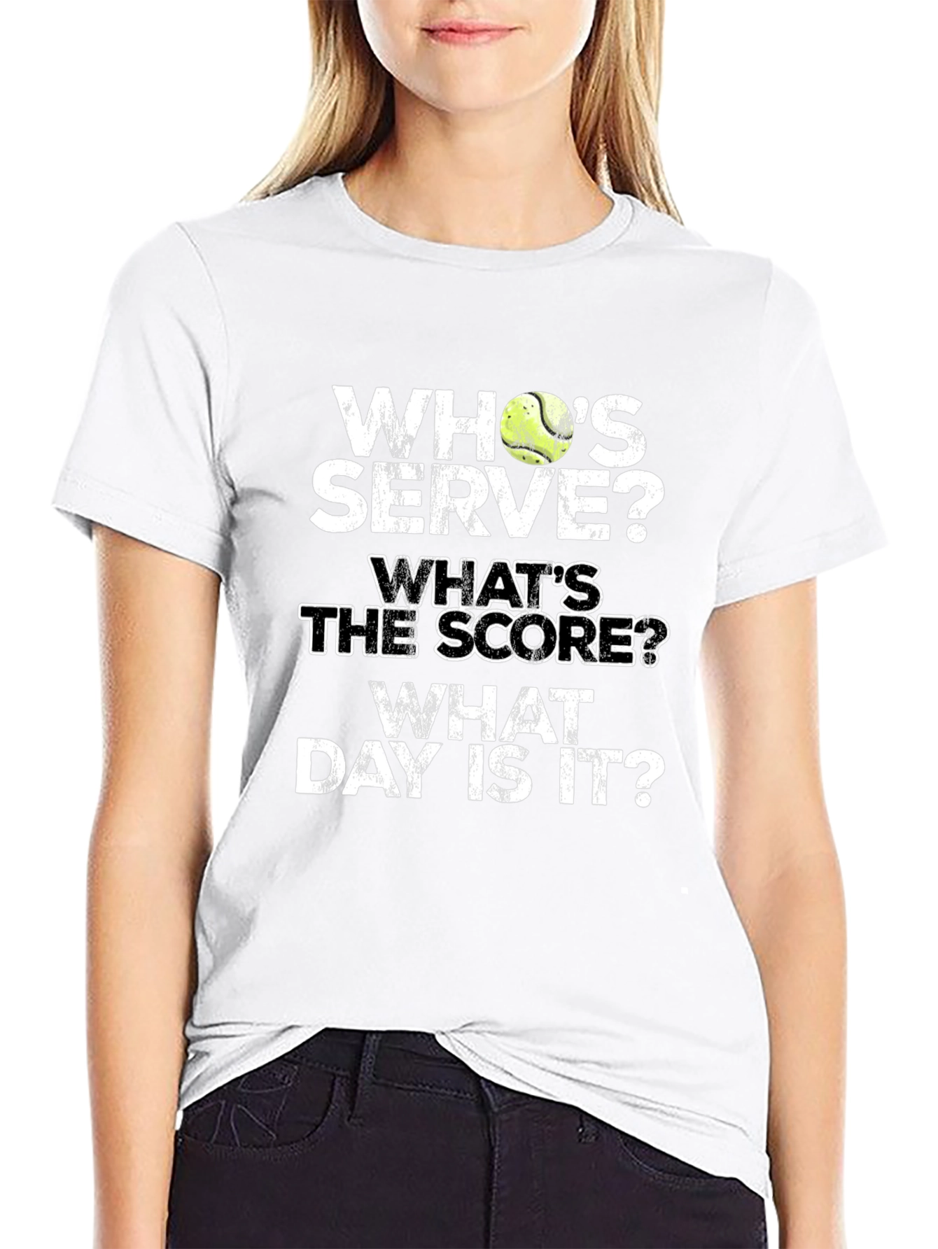 Tennis T-Shirt: Whos Serve? Funny Tennis Player Gift