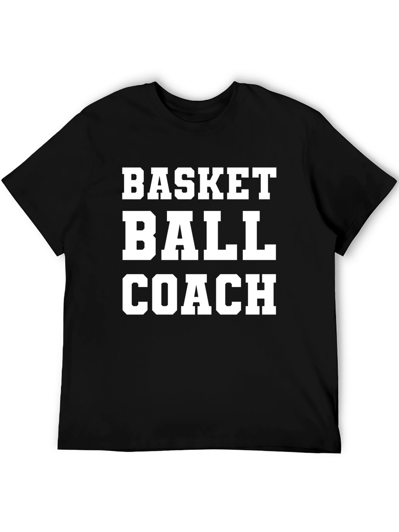 Basketball Coach Graphic T-Shirt - Black
