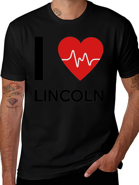 I Heart Lincoln Graphic Tee - Stylish Black T-Shirt