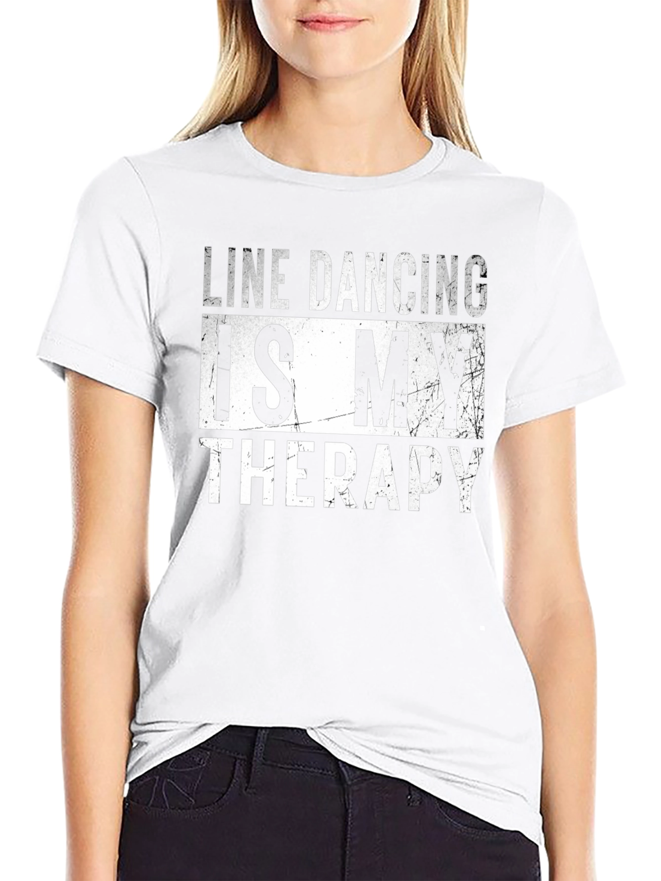 Line Dancing Therapy Graphic T-Shirt