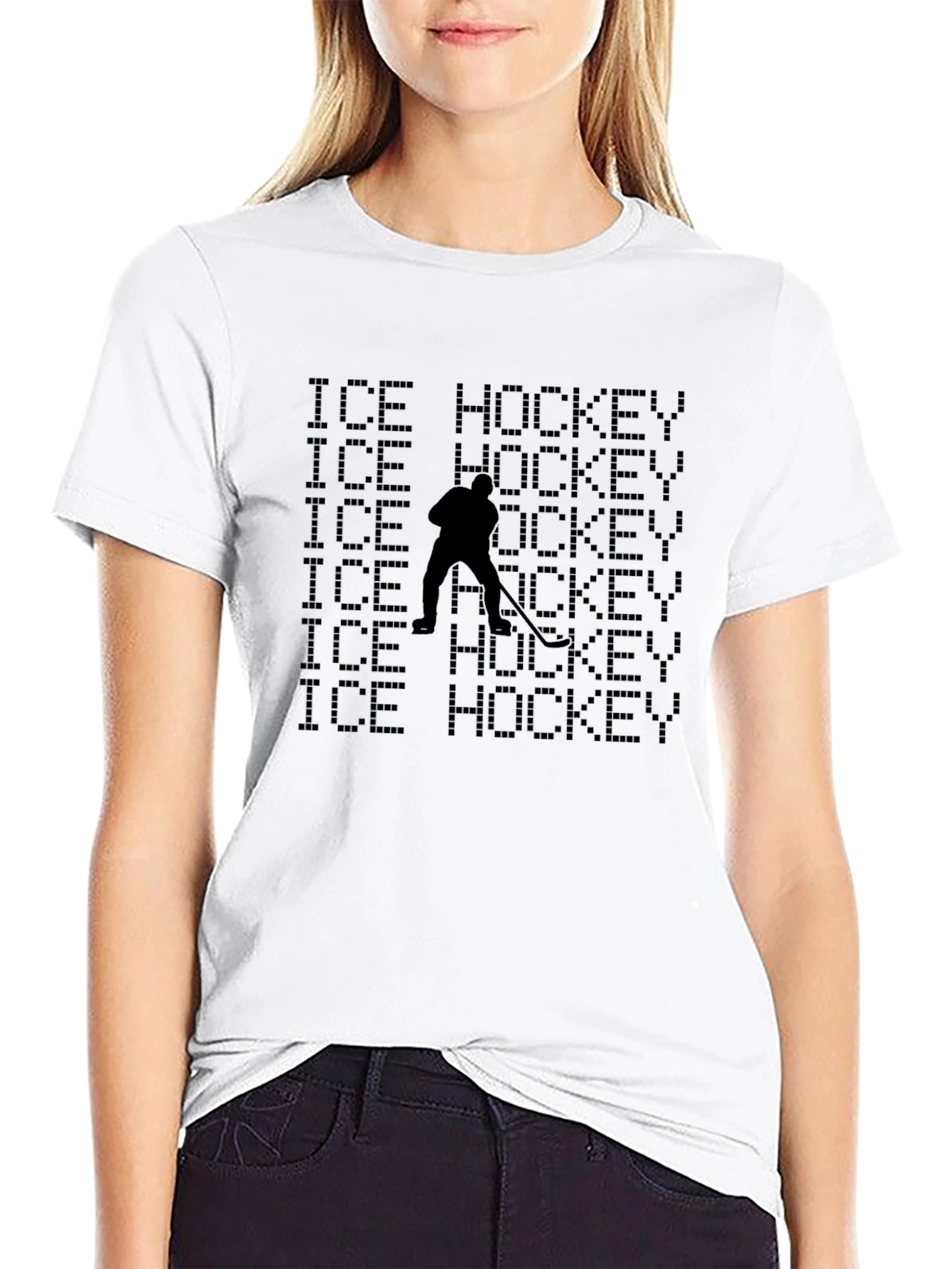 Ice Hockey Black Tee