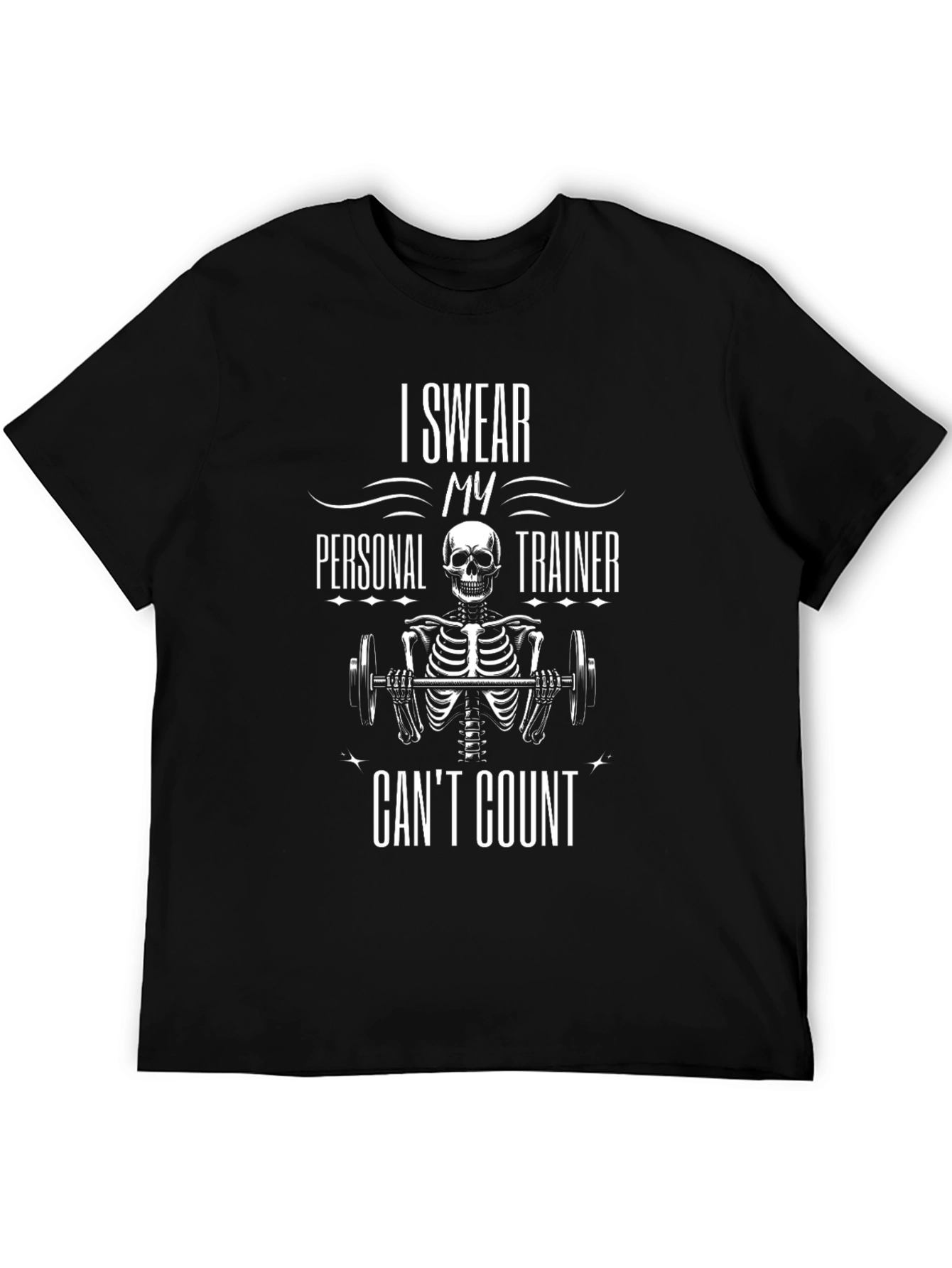 Funny Skeleton Personal Trainer Workout T-Shirt