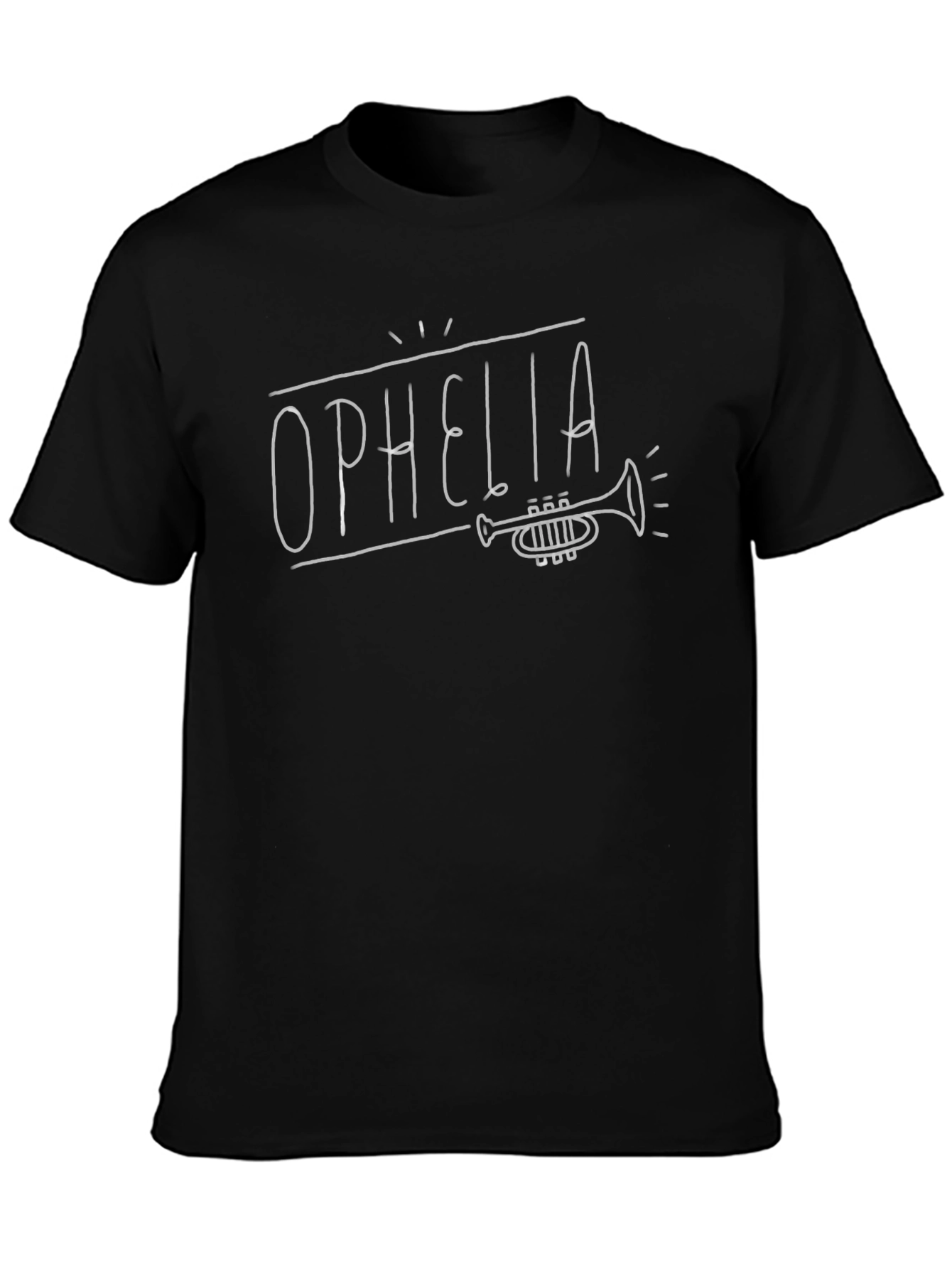 Ophelia Trumpet Graphic Tee - Classic Black