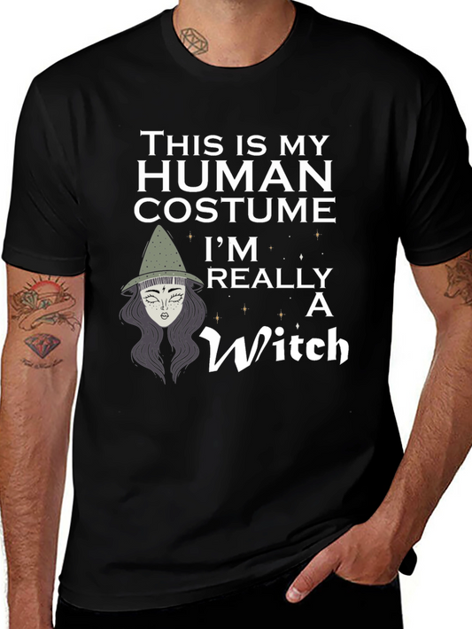 Human Costume Witch Graphic T-Shirt