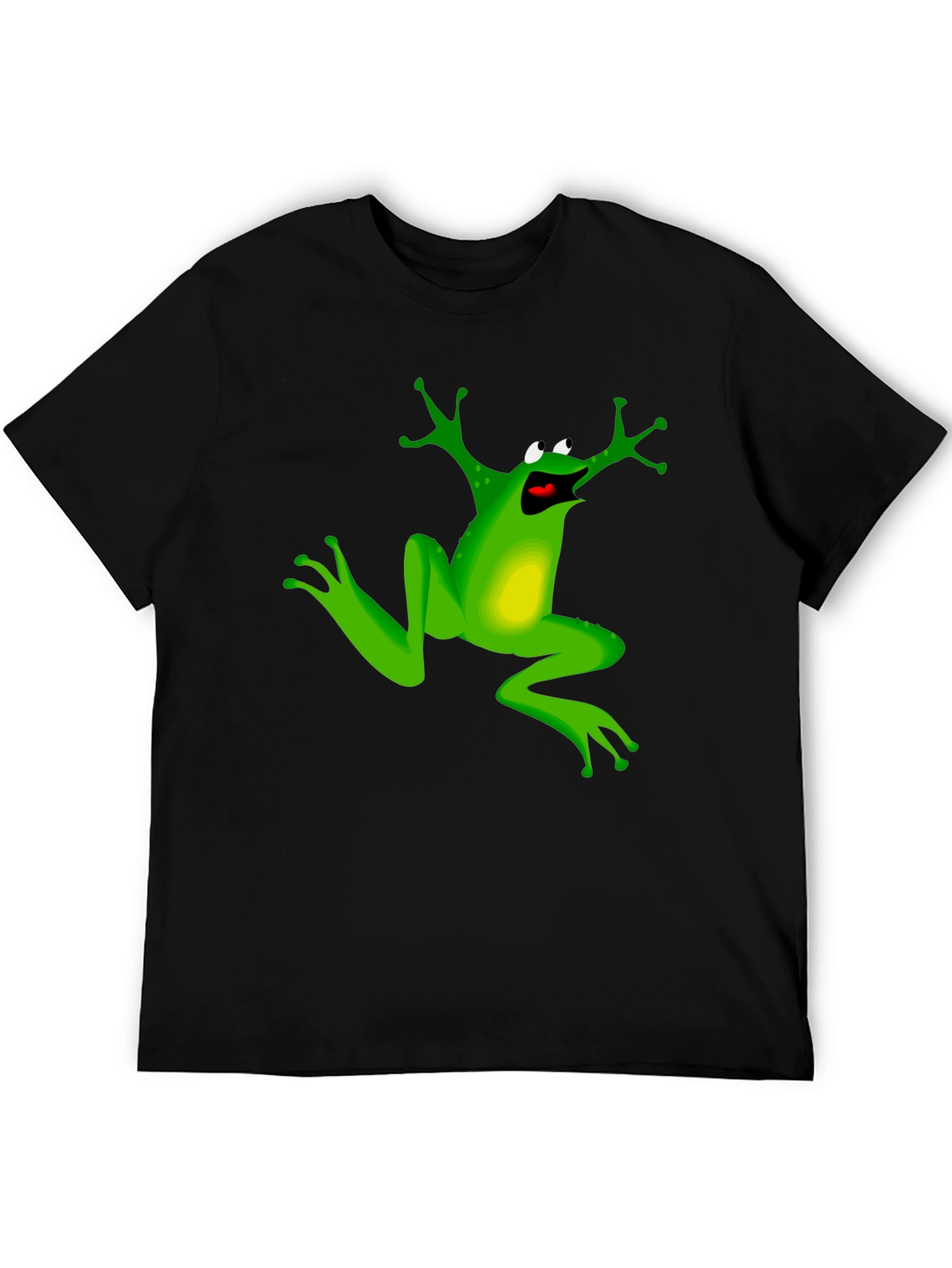 Funny Frog Graphic T-Shirt - Black
