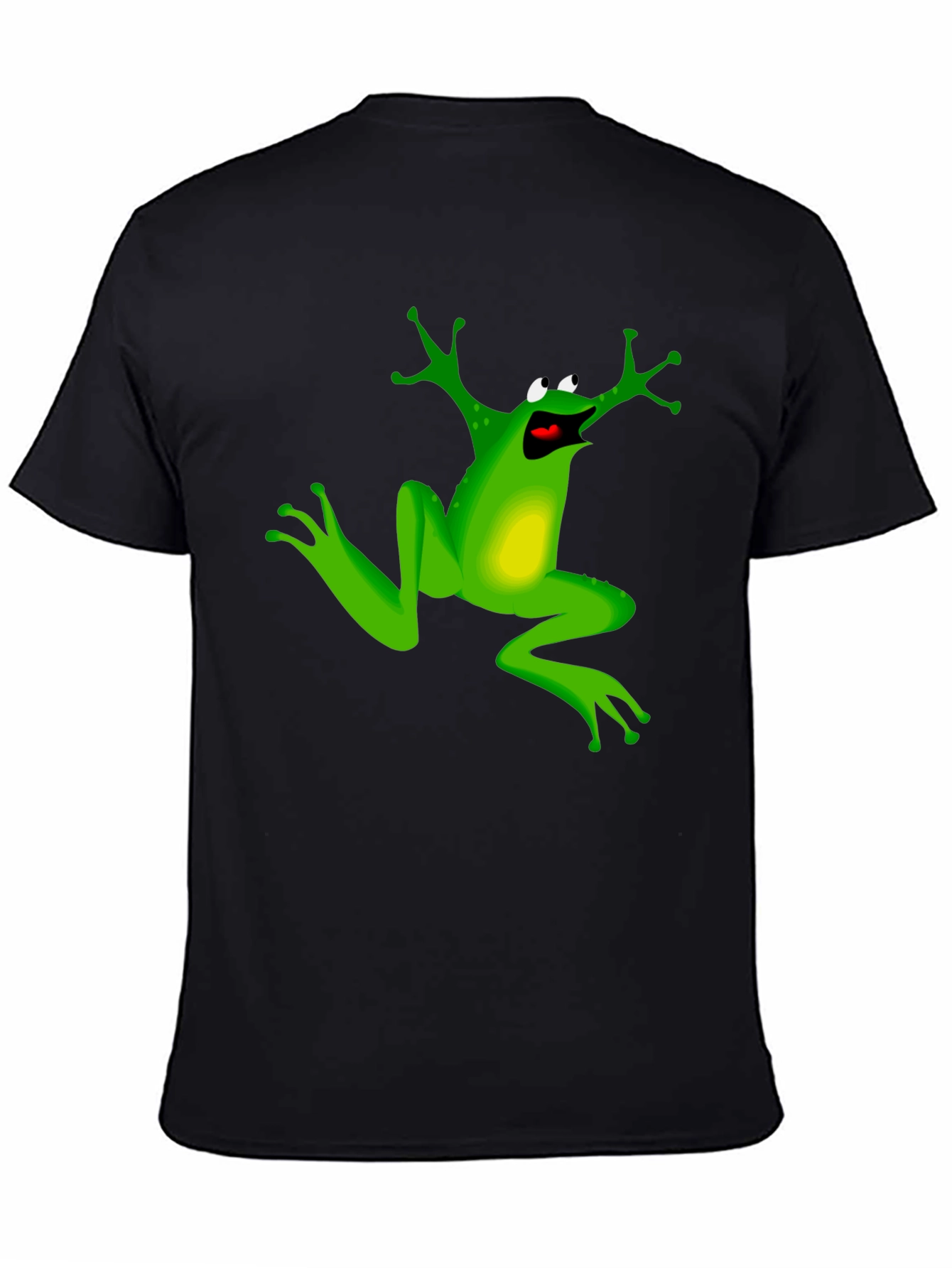 Funny Frog Graphic T-Shirt - Black