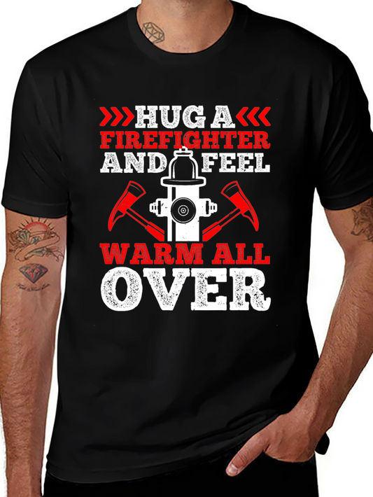 Hug a Firefighter Graphic Tee