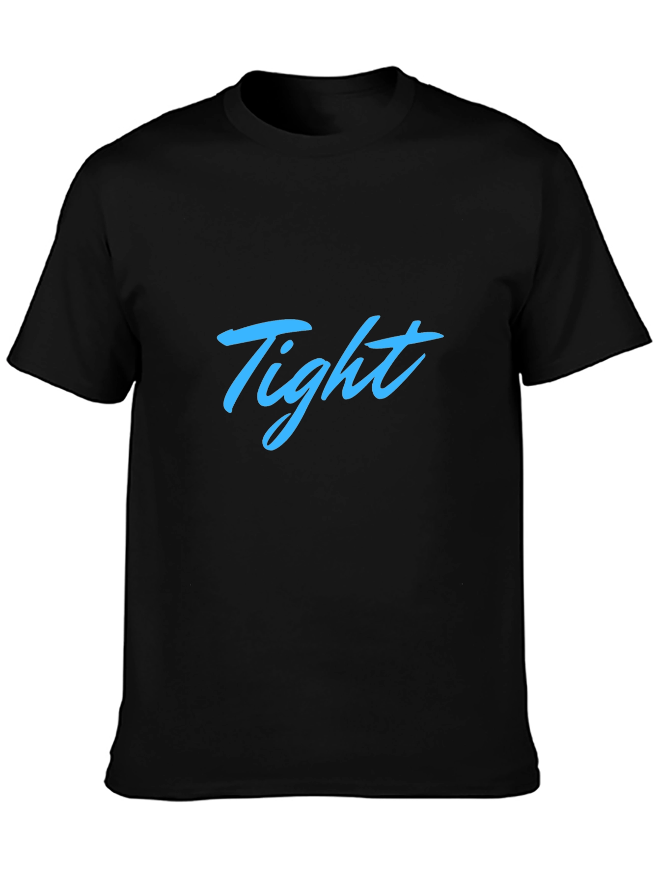Mens Black Tight Graphic T-Shirt